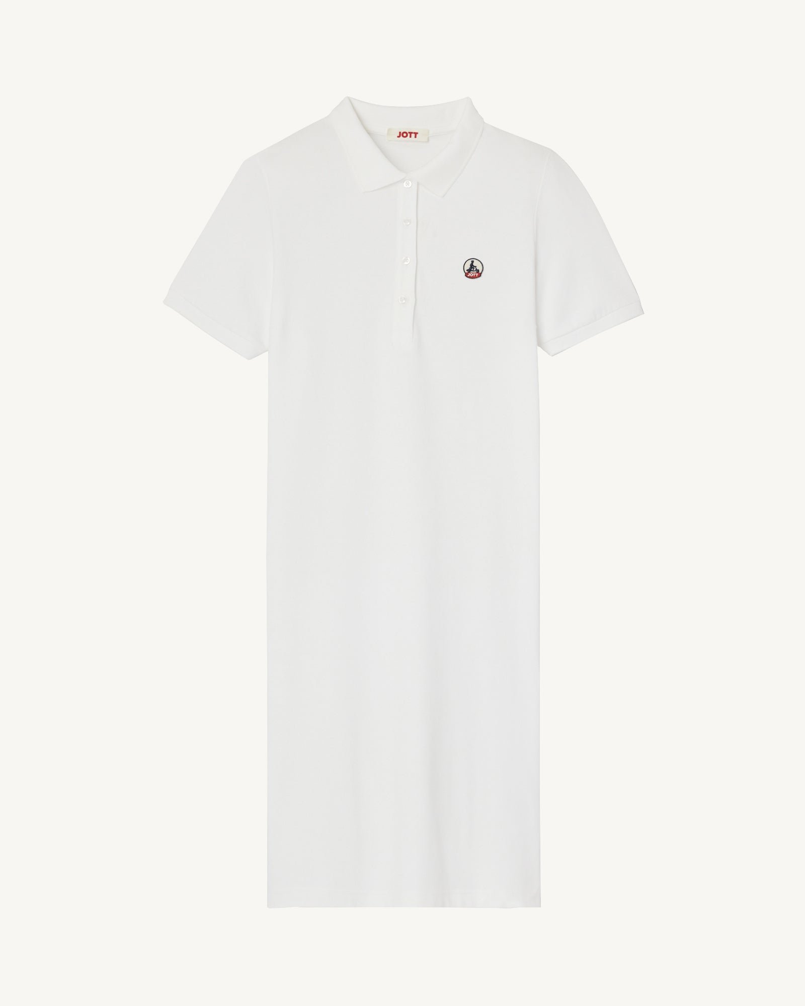 Organic cotton polo dress Palma JOTT White