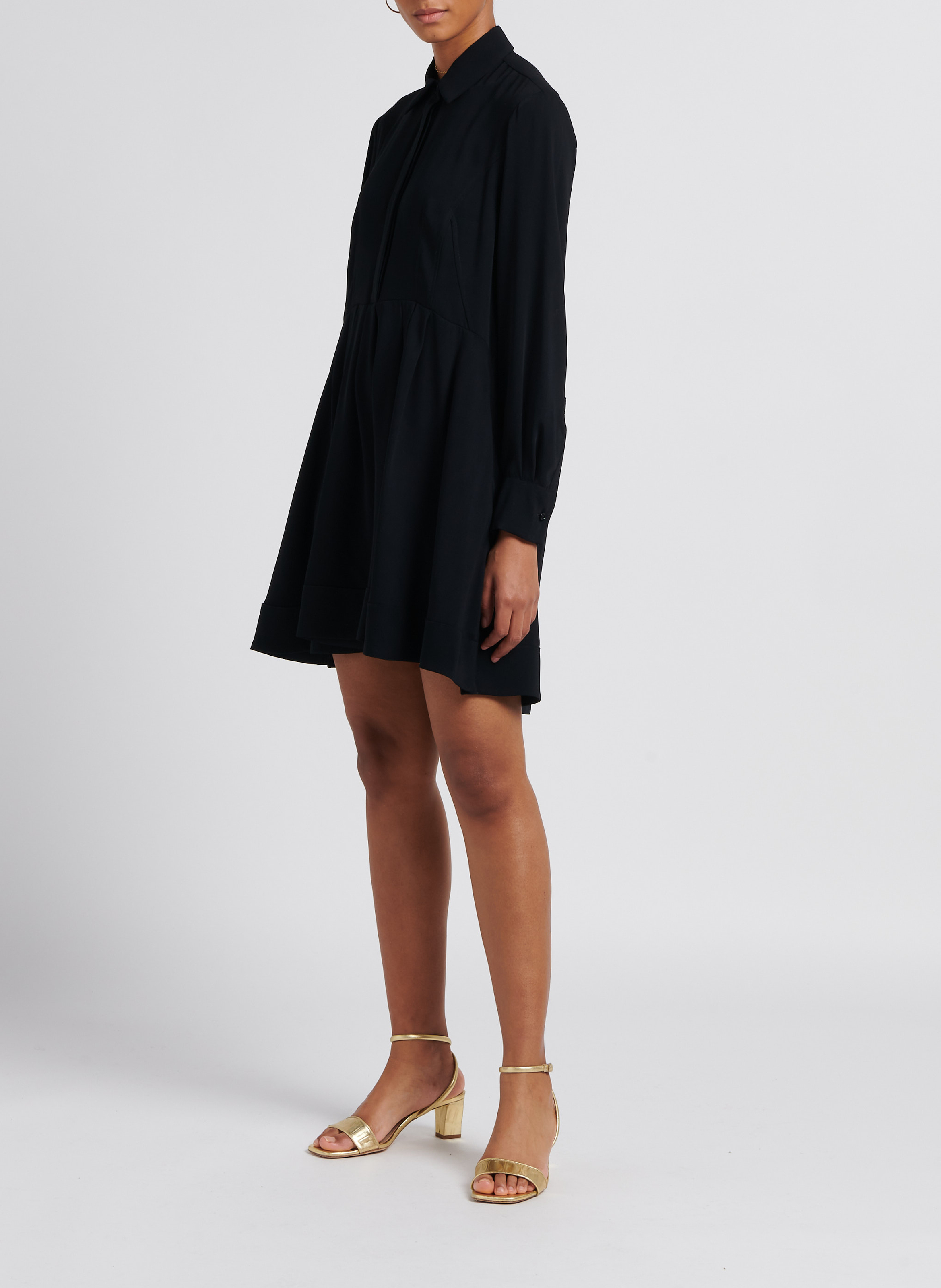 Korte jurk met klassieke kraag PINKO Zwart