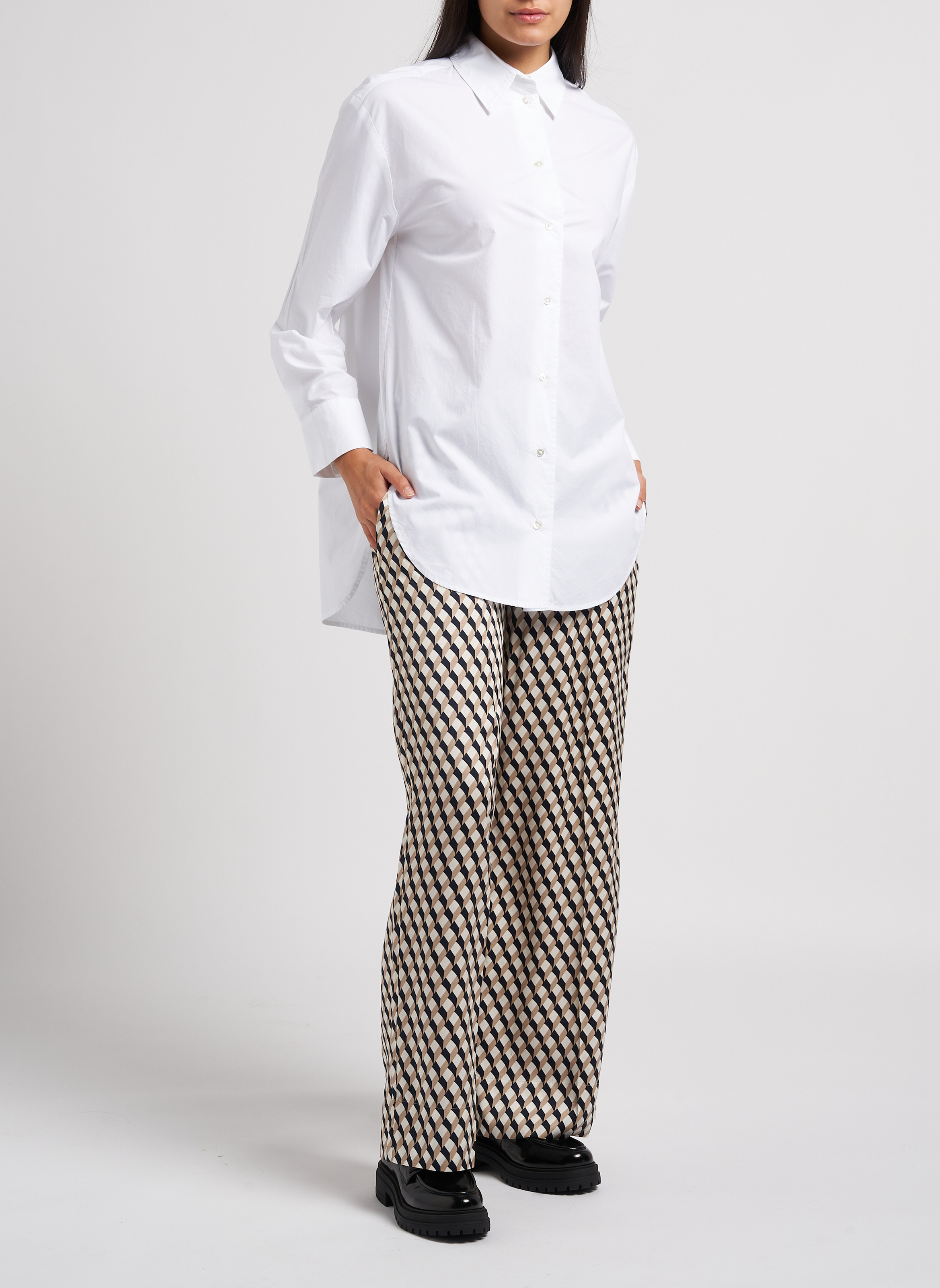 Katoenen blouse met klassieke kraag MARC O'POLO Wit