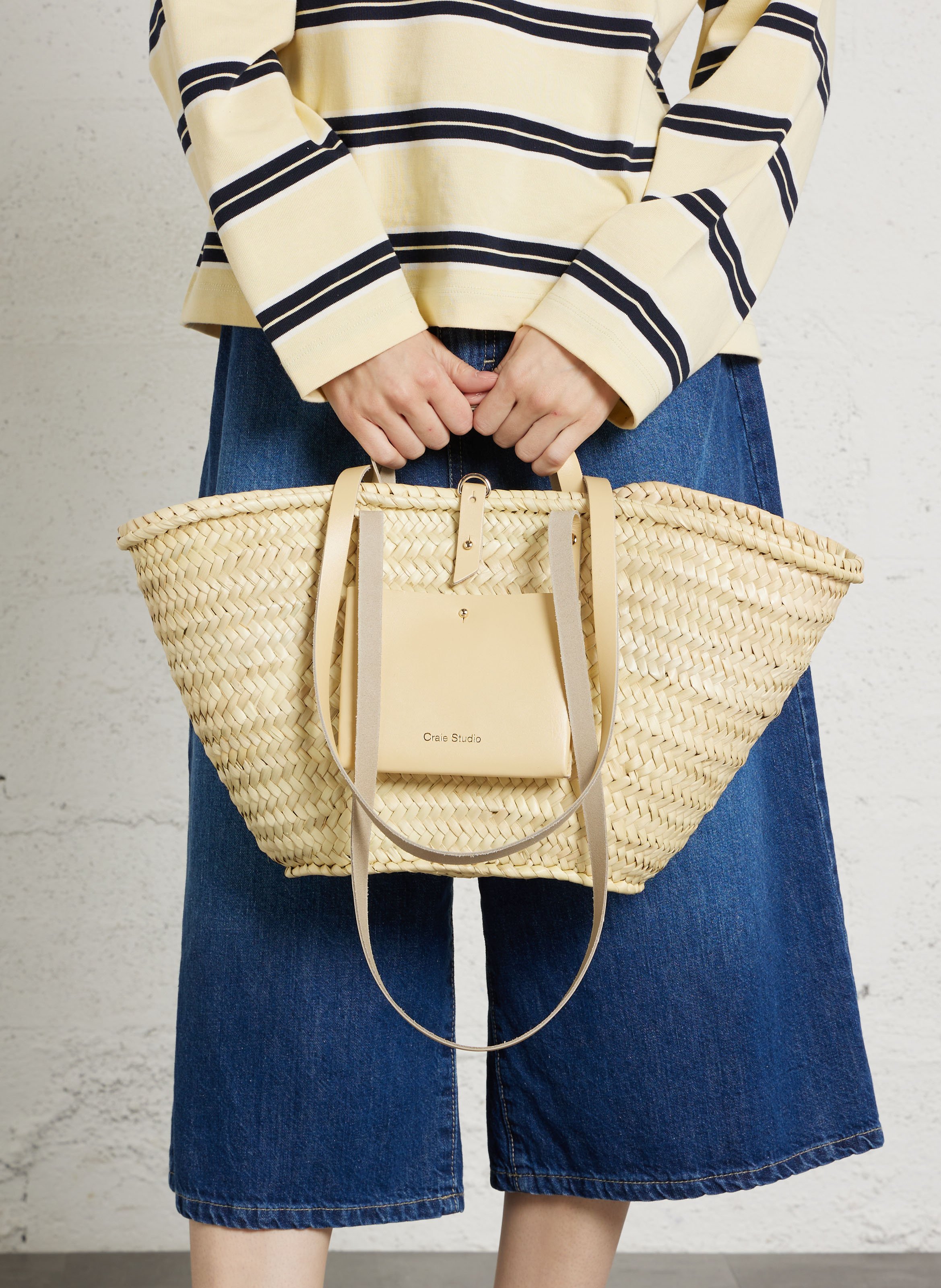 Woven doum basket CRAIE STUDIO Beige