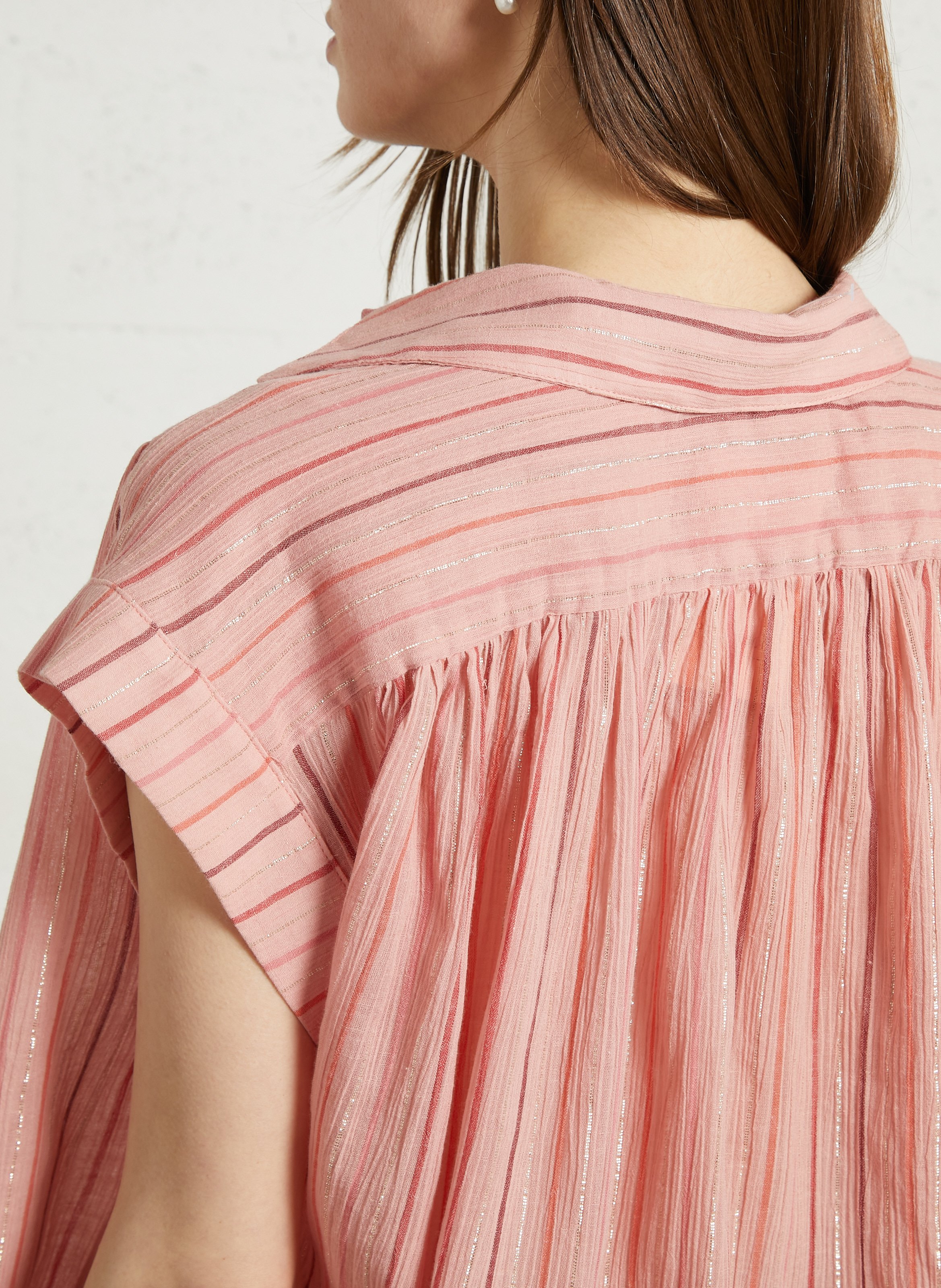 Top sans manches ample à rayures SEE U SOON Rose