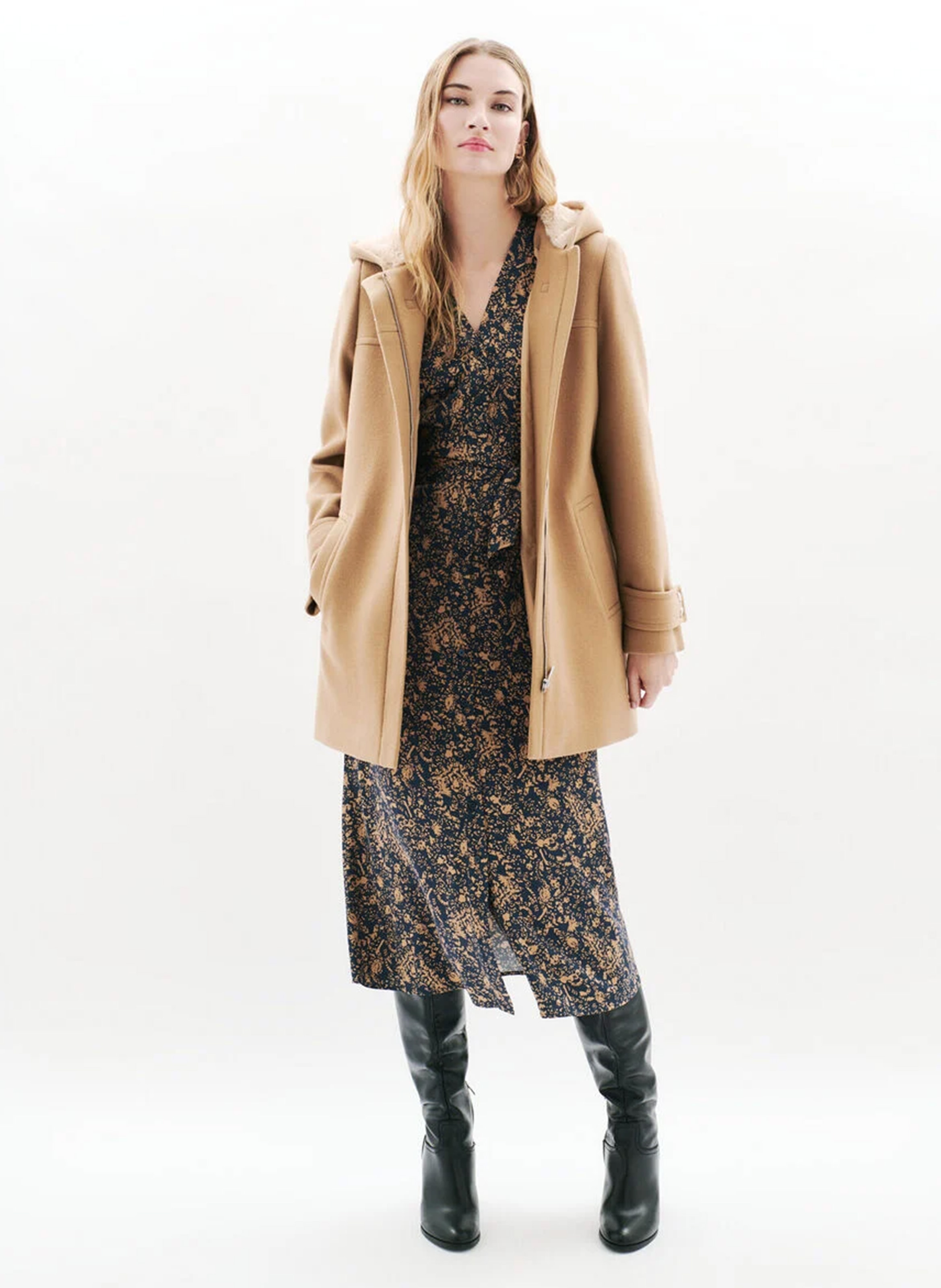 Manteau à capuche Marron