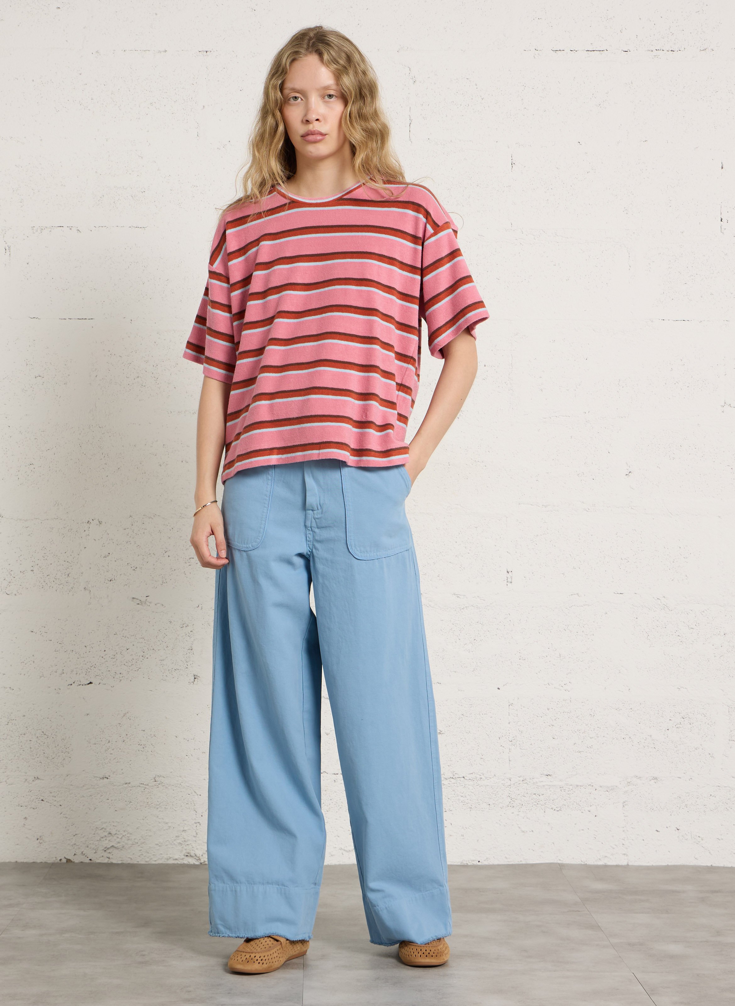 Rundhals-T-Shirt aus Bio-Baumwolle LEON & HARPER Rosa