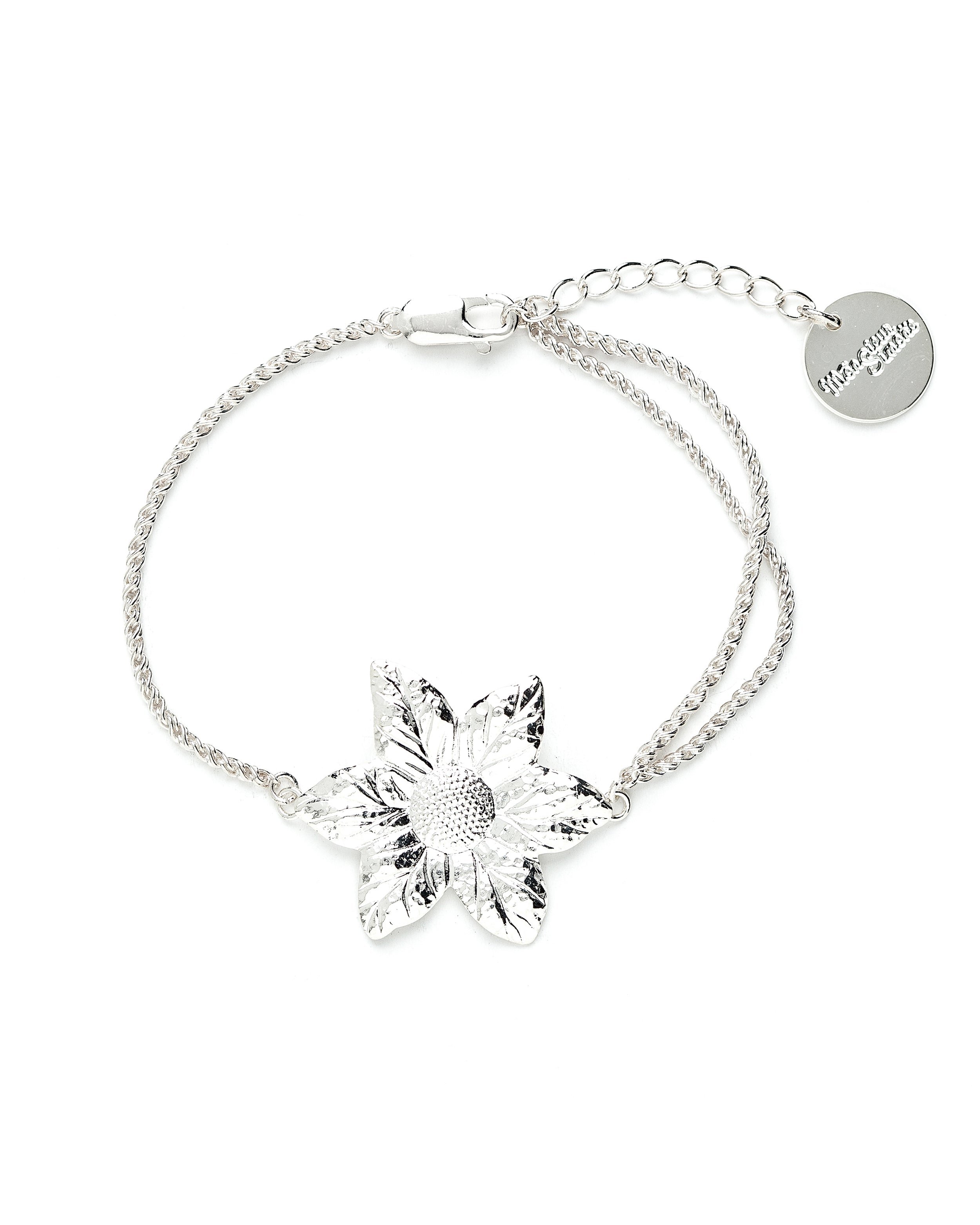 Silver plated flower bracelet MONSIEUR SIMONE Silver