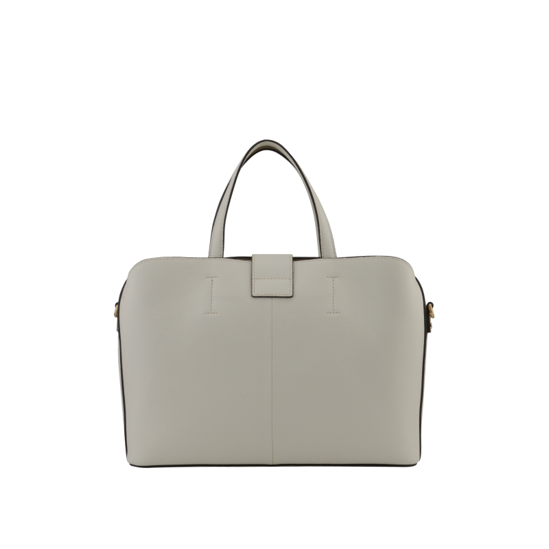 Calfskin leather handbag Beige