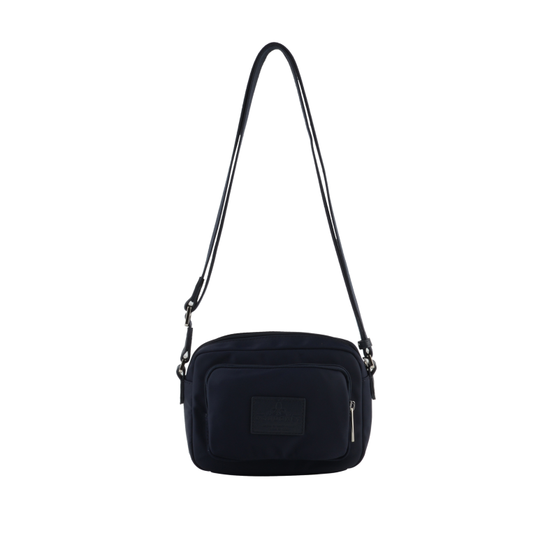 Crossbody bag in canvas trimmed with leather POURCHET