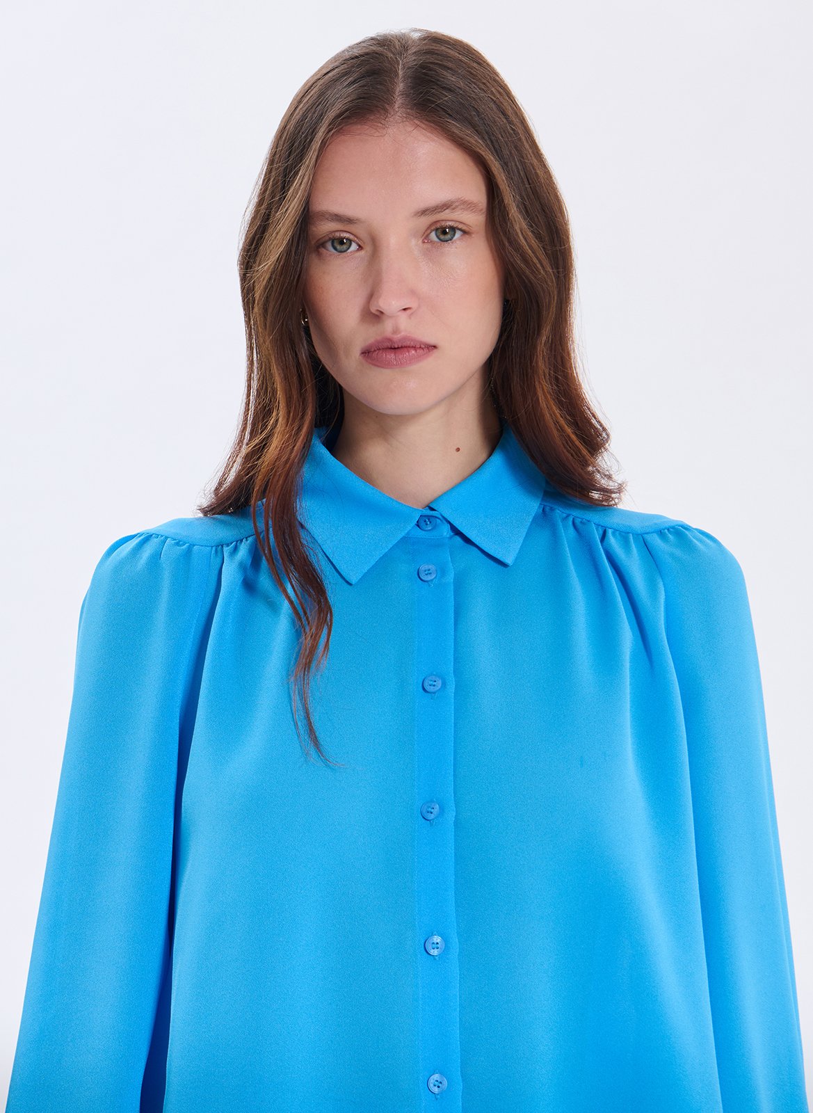 Chemise oversize col classique ZAPA Bleu