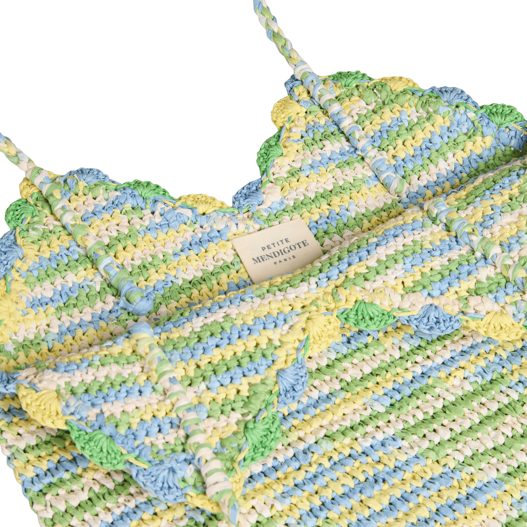 Sac moyen crochet en raphia PETITE MENDIGOTE Vert