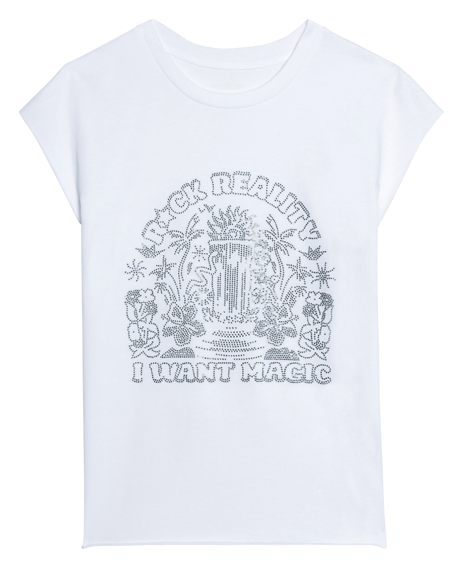Tee-shirt col rond en coton bio ZADIG&VOLTAIRE Blanc