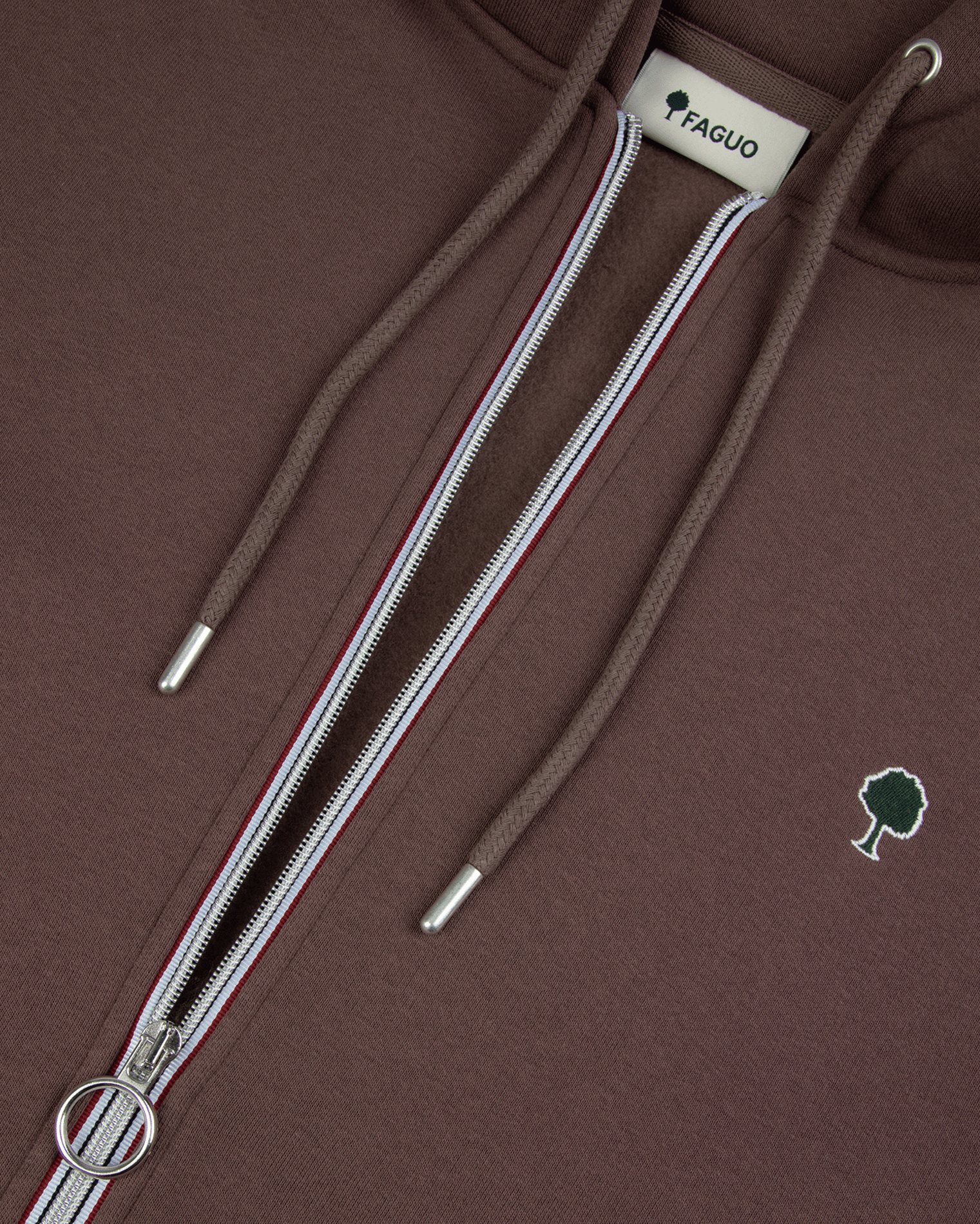 Zipped cotton-blend sweatshirt FAGUO Purple