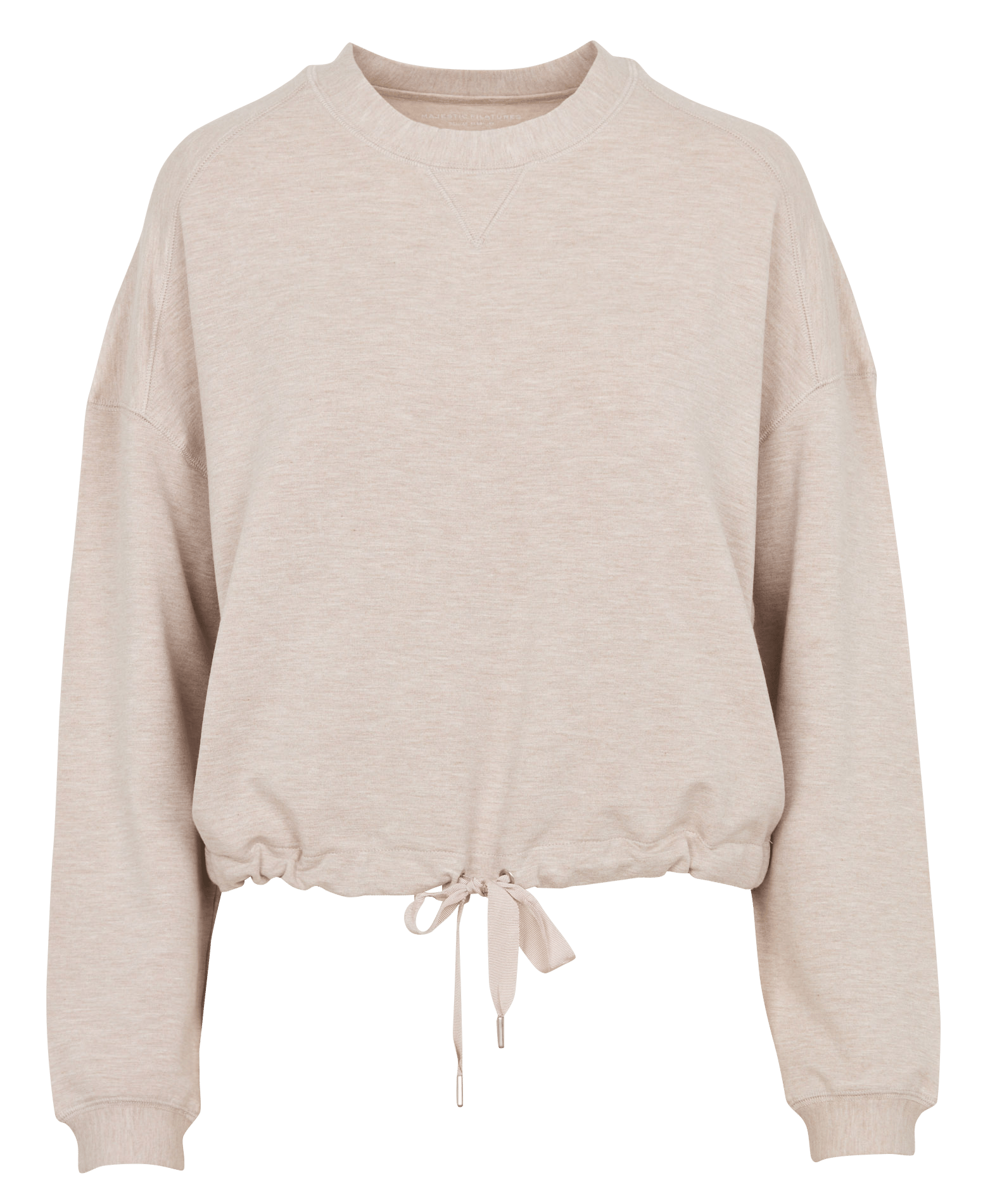 Loose-fit round-neck sweater MAJESTIC FILATURES Beige