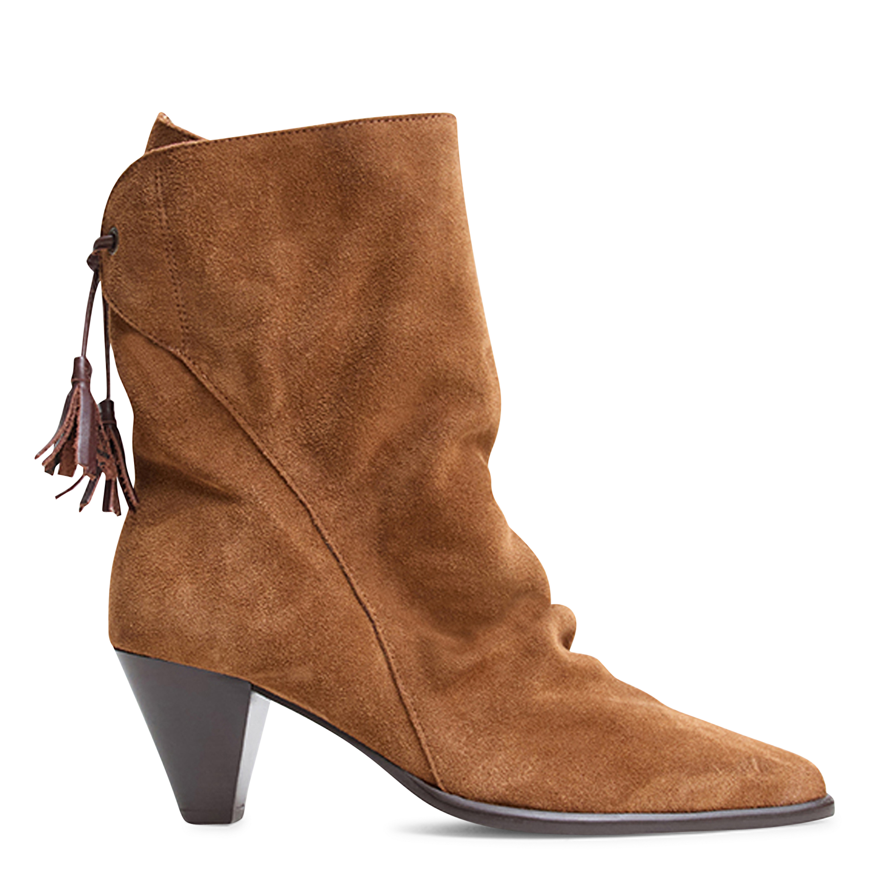 Bottines bout pointu en cuir JONAK Marron
