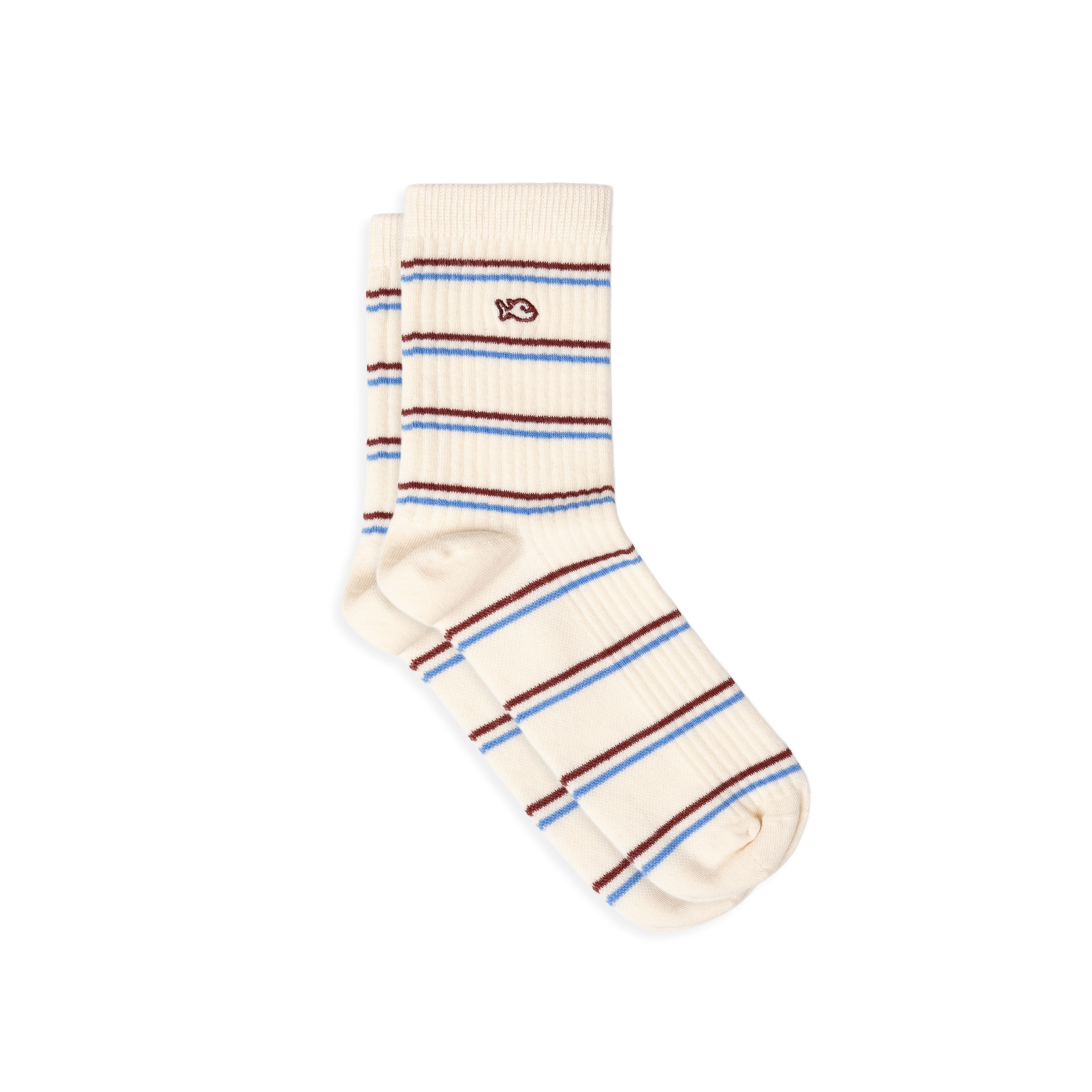 Combed cotton striped socks BILLYBELT Beige