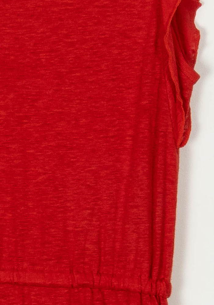 Robe courte & midi MAJESTIC FILATURES - SECONDE MAIN Rouge