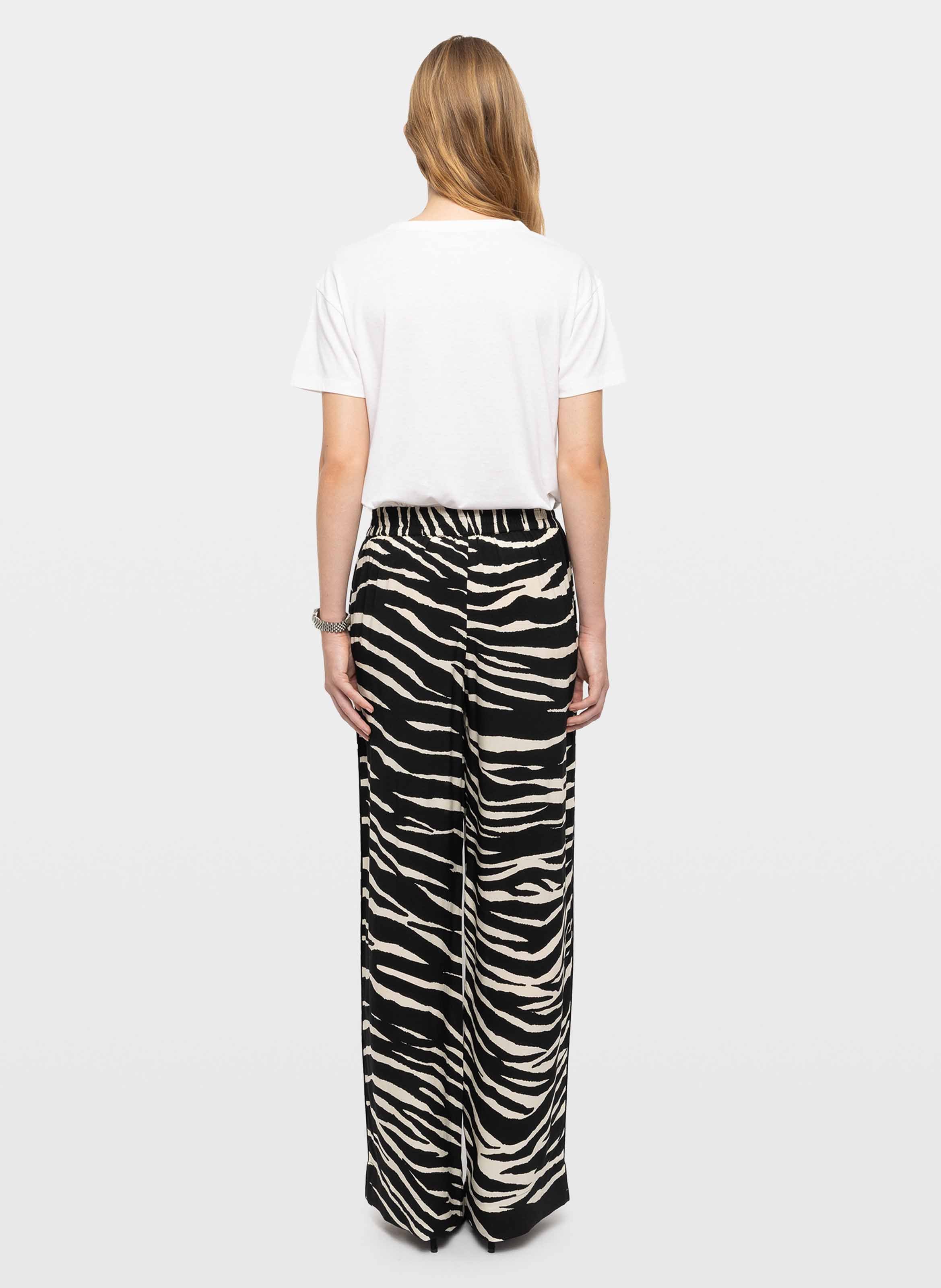 Wijde gestreepte broek ZADIG&VOLTAIRE Zwart