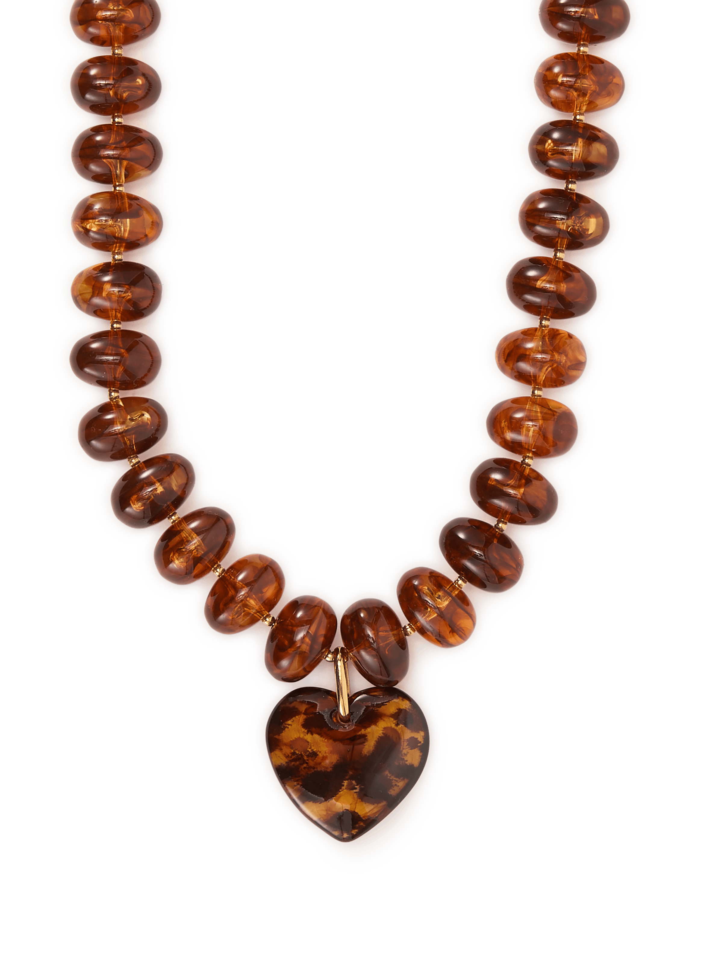Heart pendant necklace AU PRINTEMPS PARIS Brown