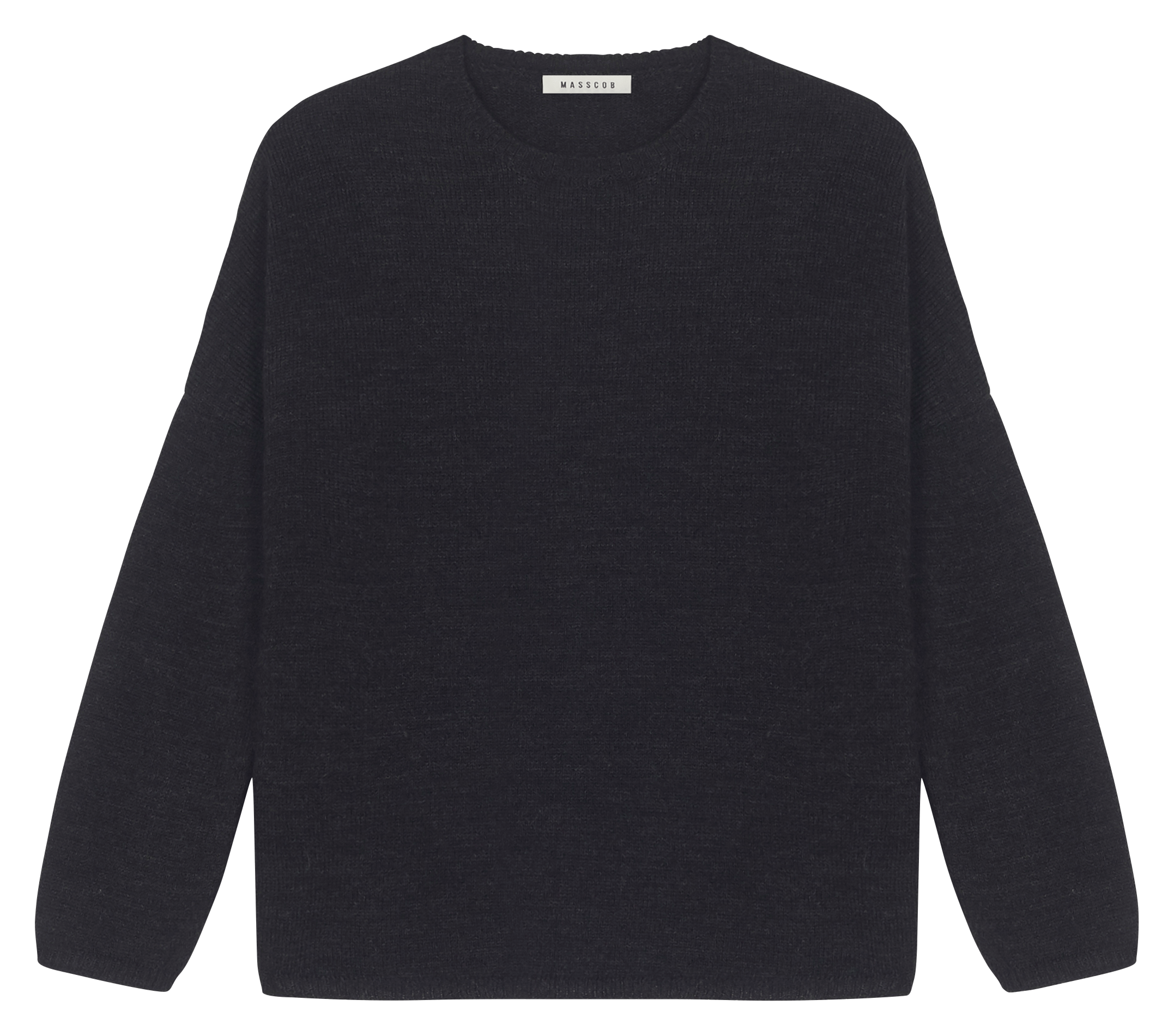 Pull col rond en laine mélangée MASSCOB Noir