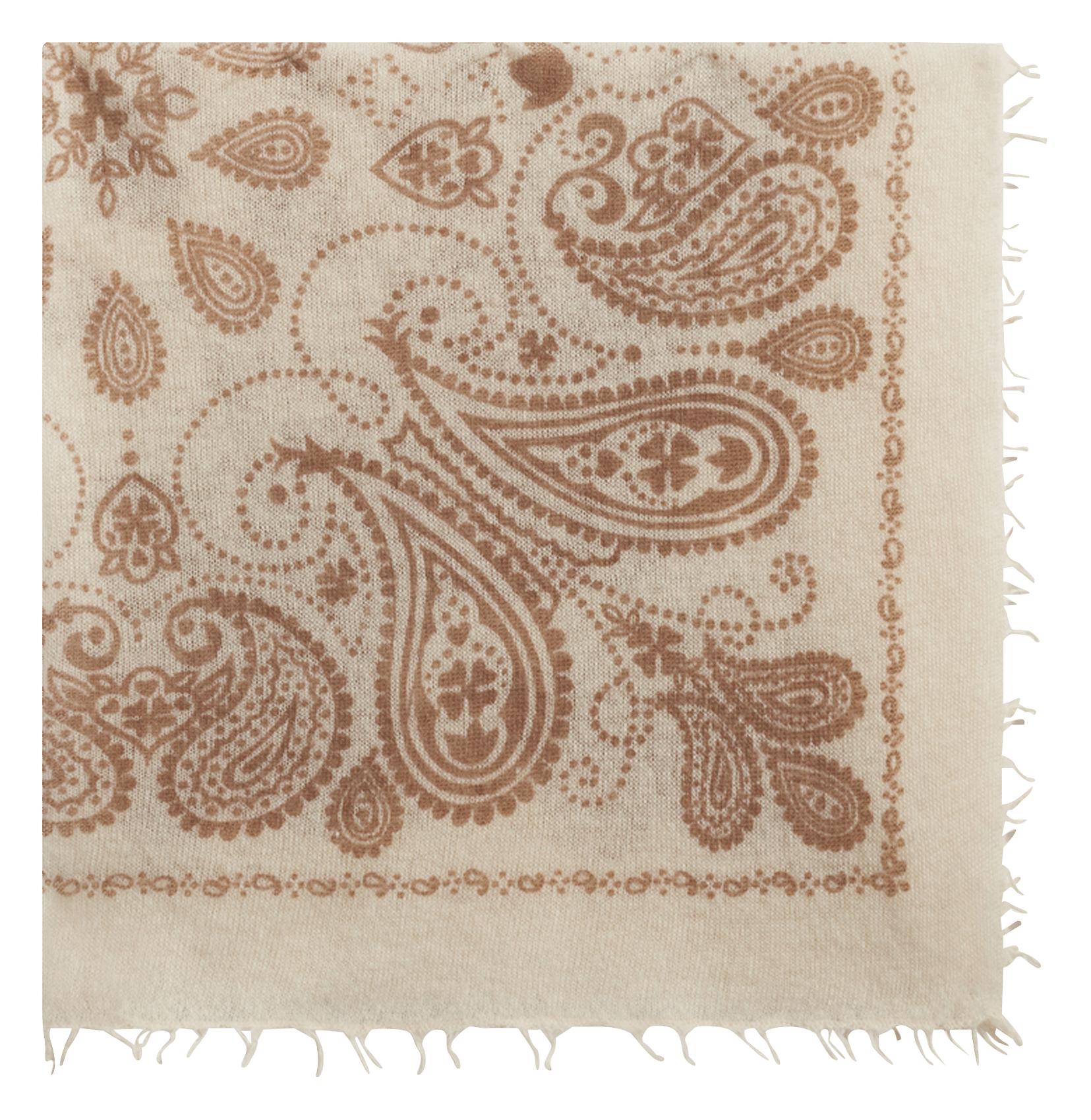 Printed cashmere scarf PABLO Beige