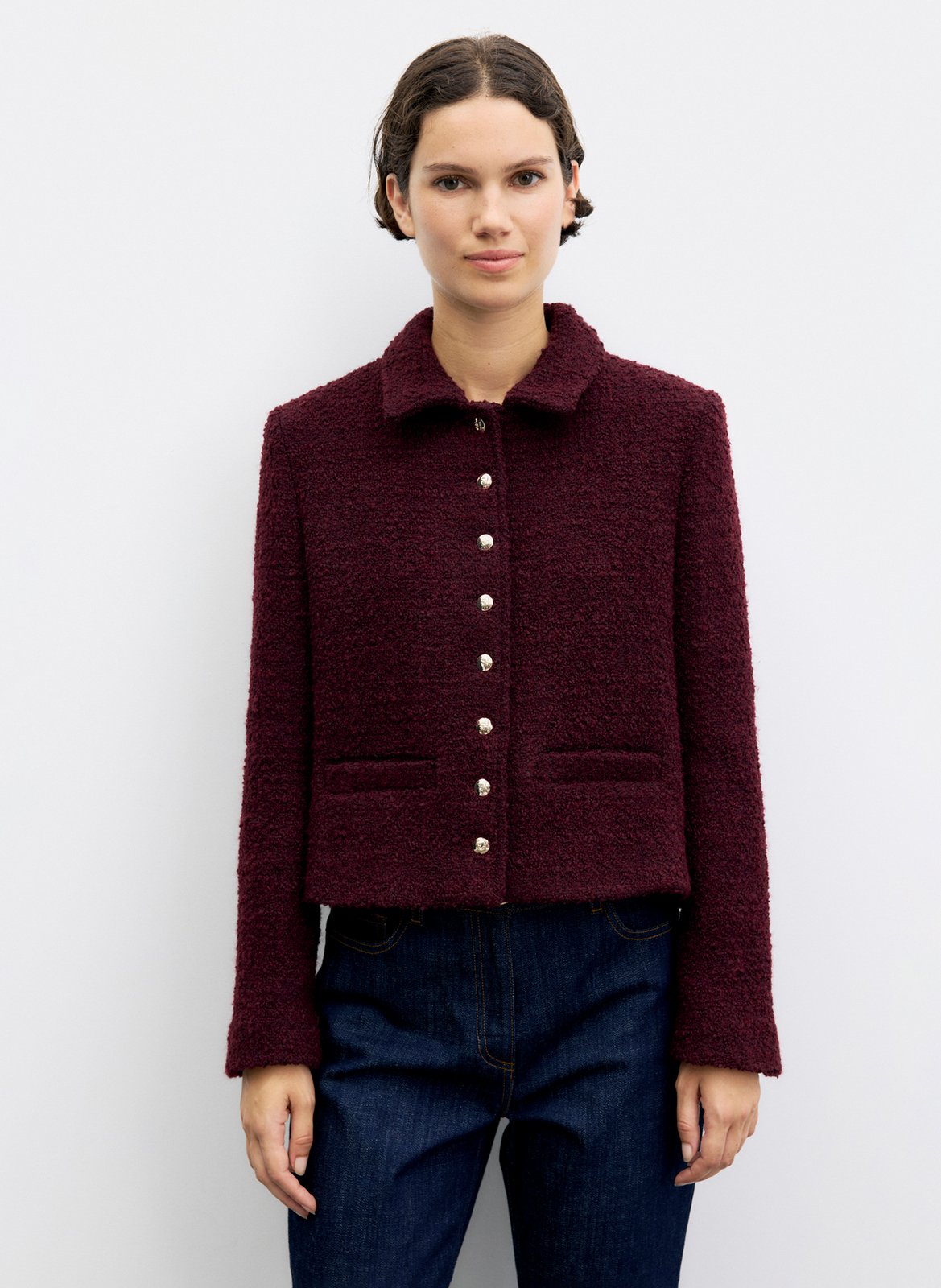 Straight jacket with classic buttoned collar GERARD DAREL Pink