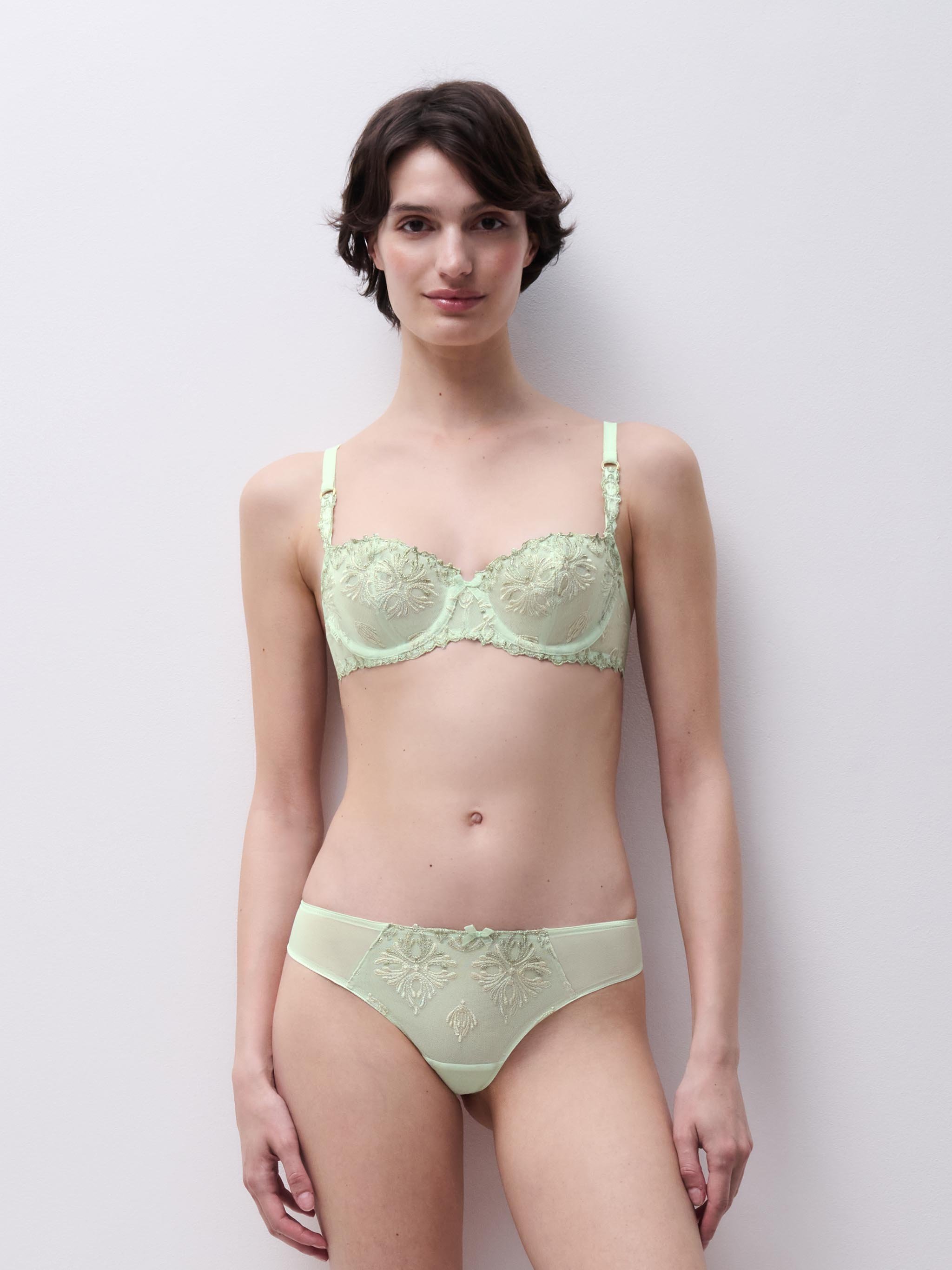 Soutien-gorge corbeille broderie italienne CHANTELLE Vert