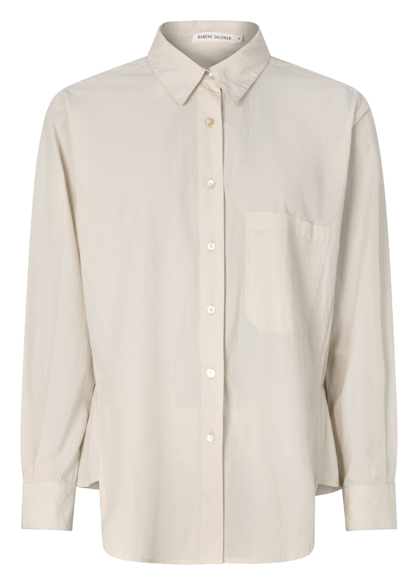 Chemise col classique en coton RABENS SALONER Beige