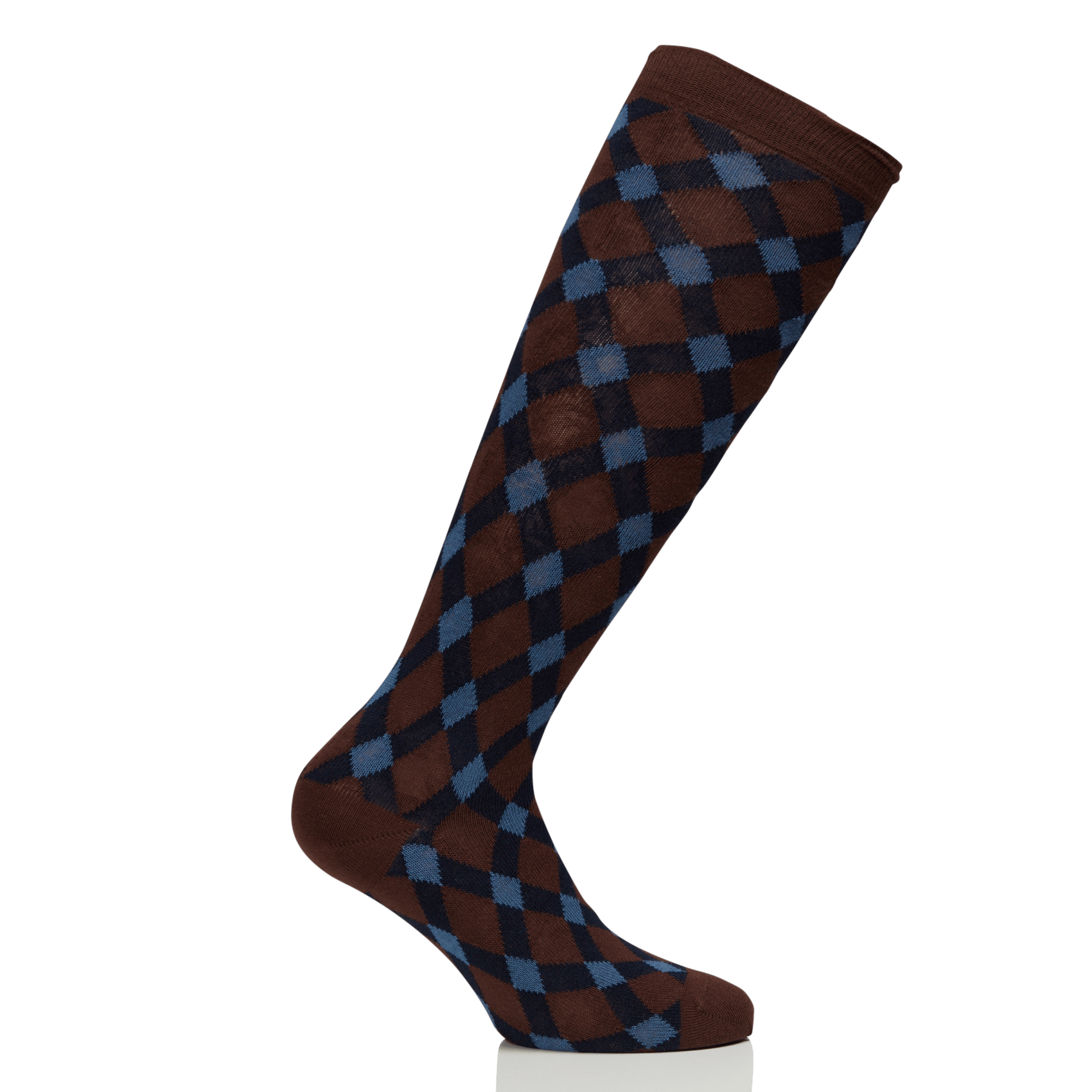 Patterned cotton-blend socks NICE THINGS Brown
