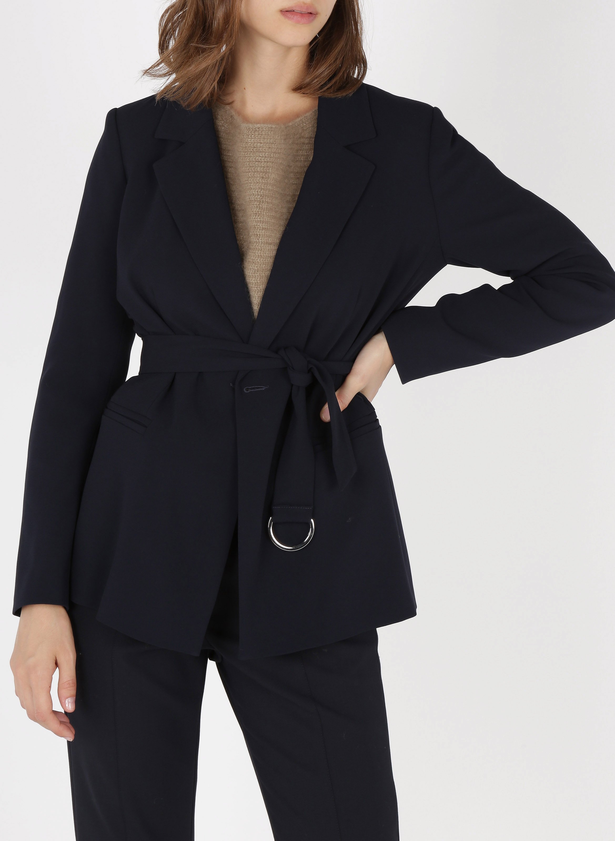 Veste col tailleur ceinturée CLAUDIE PIERLOT