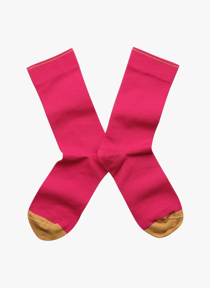 Chaussettes En Coton M lang Framboise Bonne Maison Femme