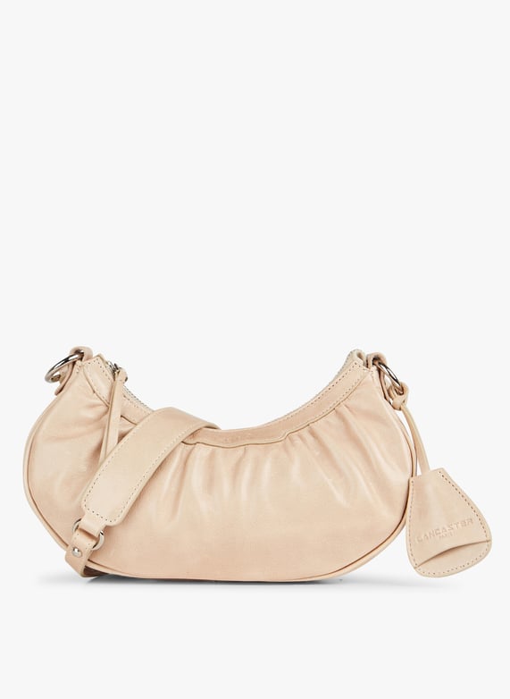 Sac demi lune en cuir Beige