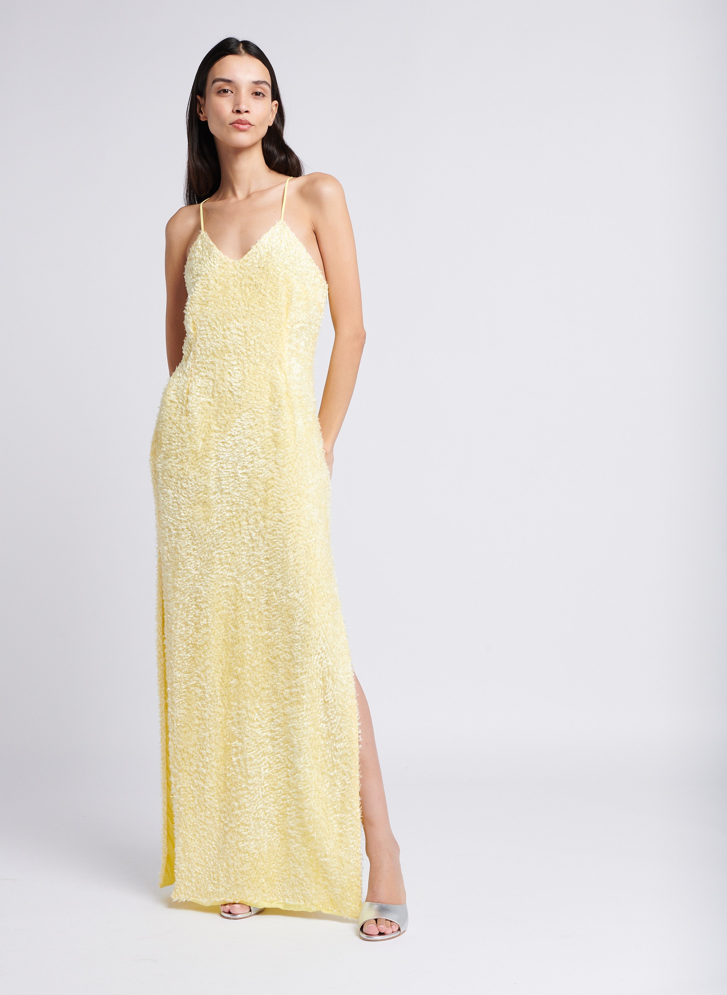 Robe longue col V MARGAUX LONNBERG Jaune