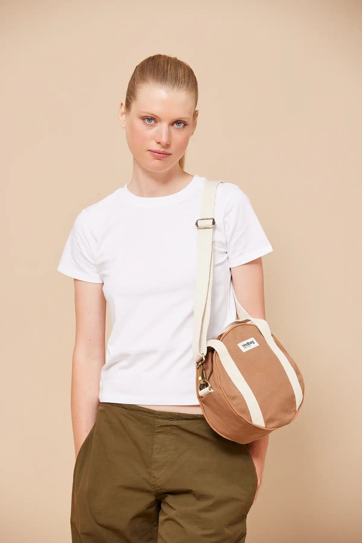 Cotton handbag HINDBAG Brown