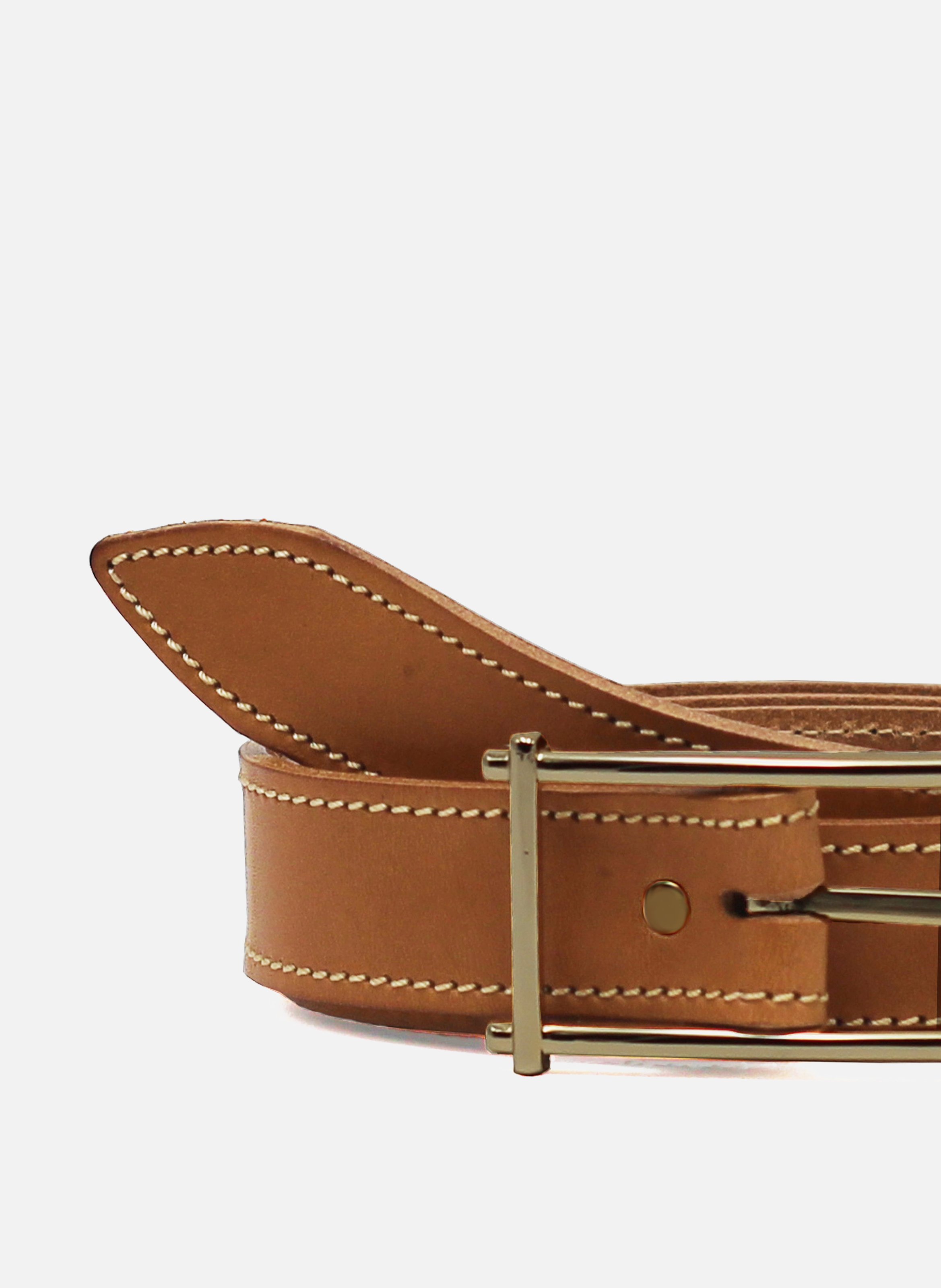 Vintage belt in suede and smooth leather JULES & JENN Brown