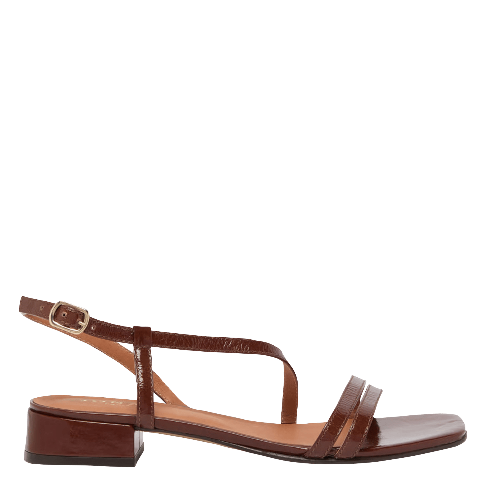Alice heeled leather sandals JONAK Brown