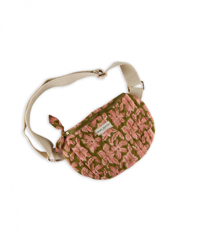 Printed canvas waist bag BINDI ATELIER