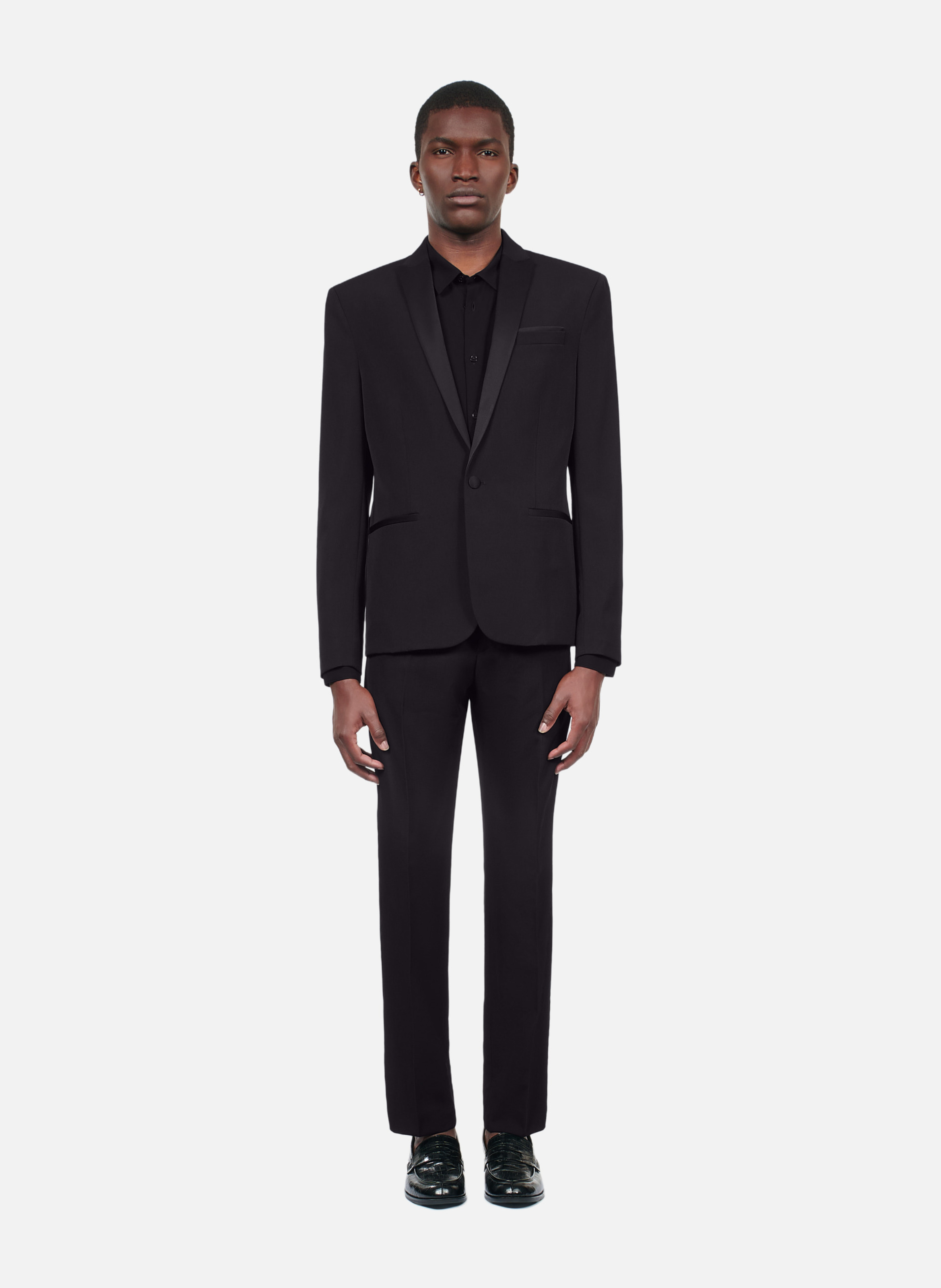 Fitted tuxedo jacket with satin details THE KOOPLES Black