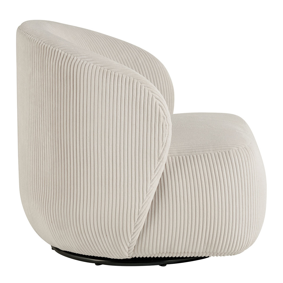 Corduroy armchair BLANC D'IVOIRE Beige