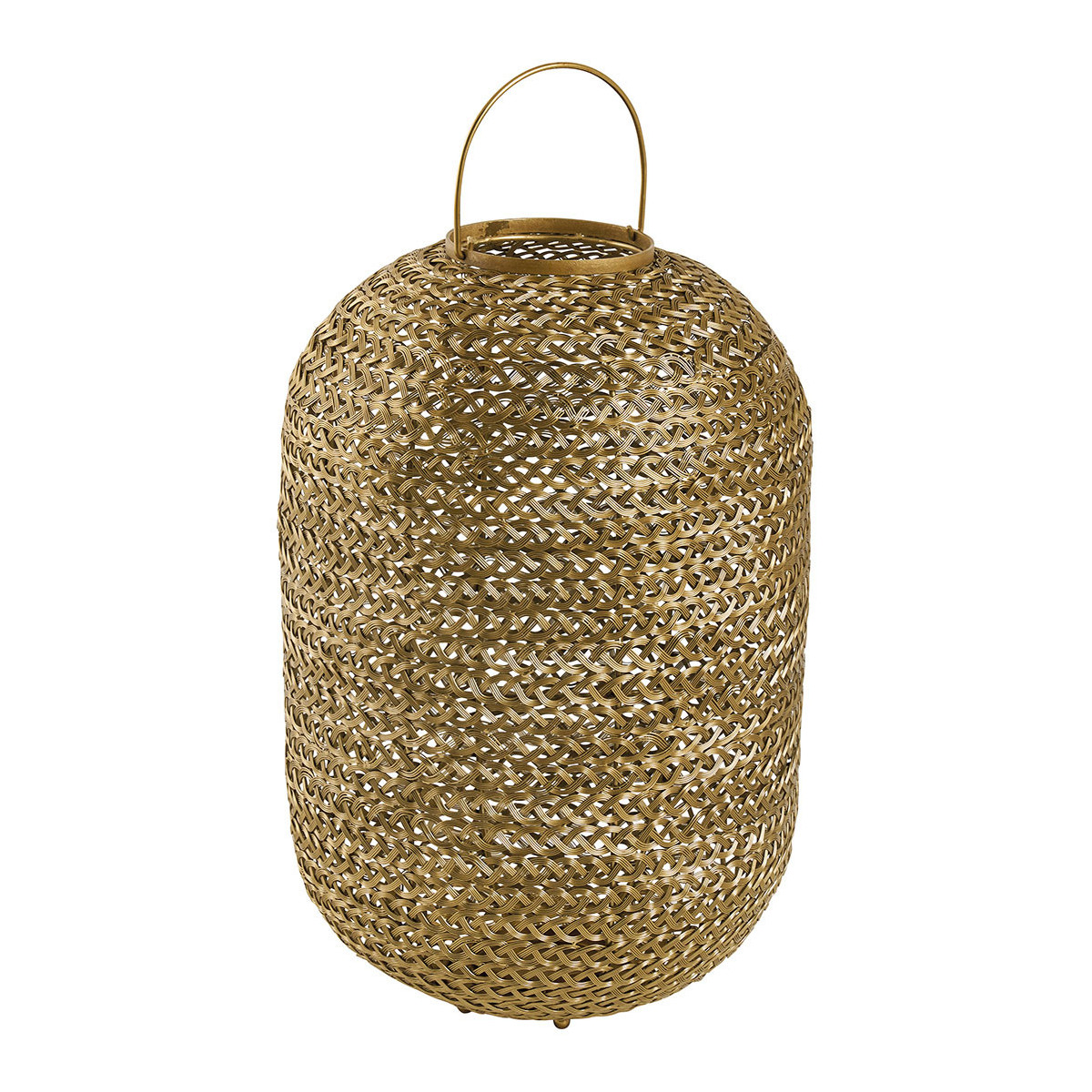 Woven metal lantern BLANC D'IVOIRE