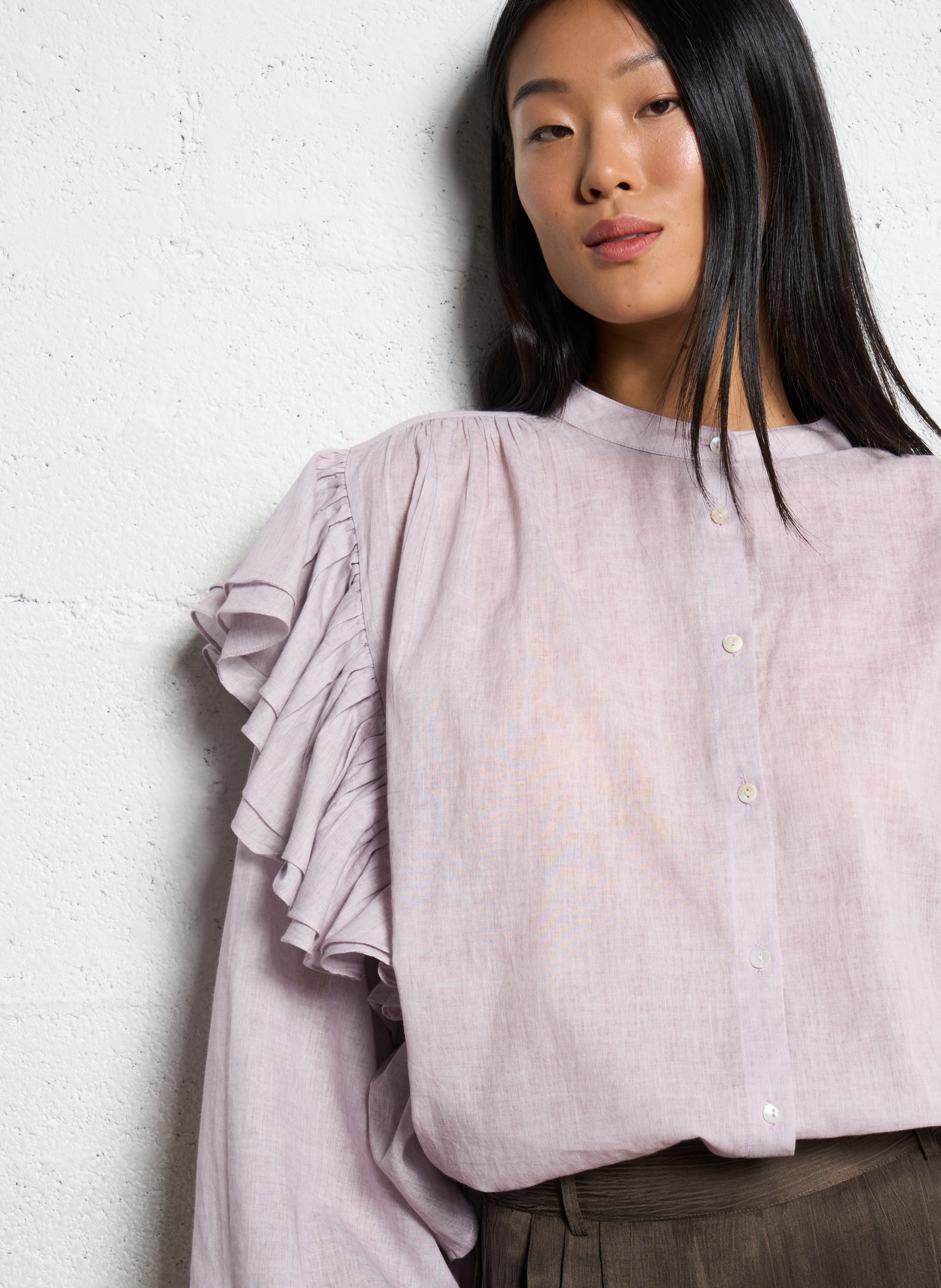 Chemise col coton  MES DEMOISELLES Violet