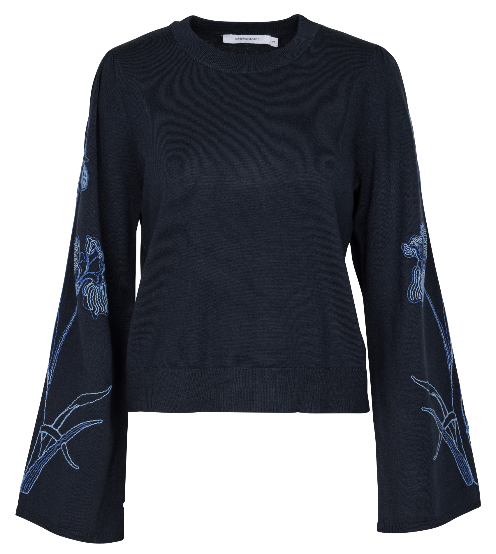 Gerade geschnittener Rundhalspullover LA FEE MARABOUTEE Blau