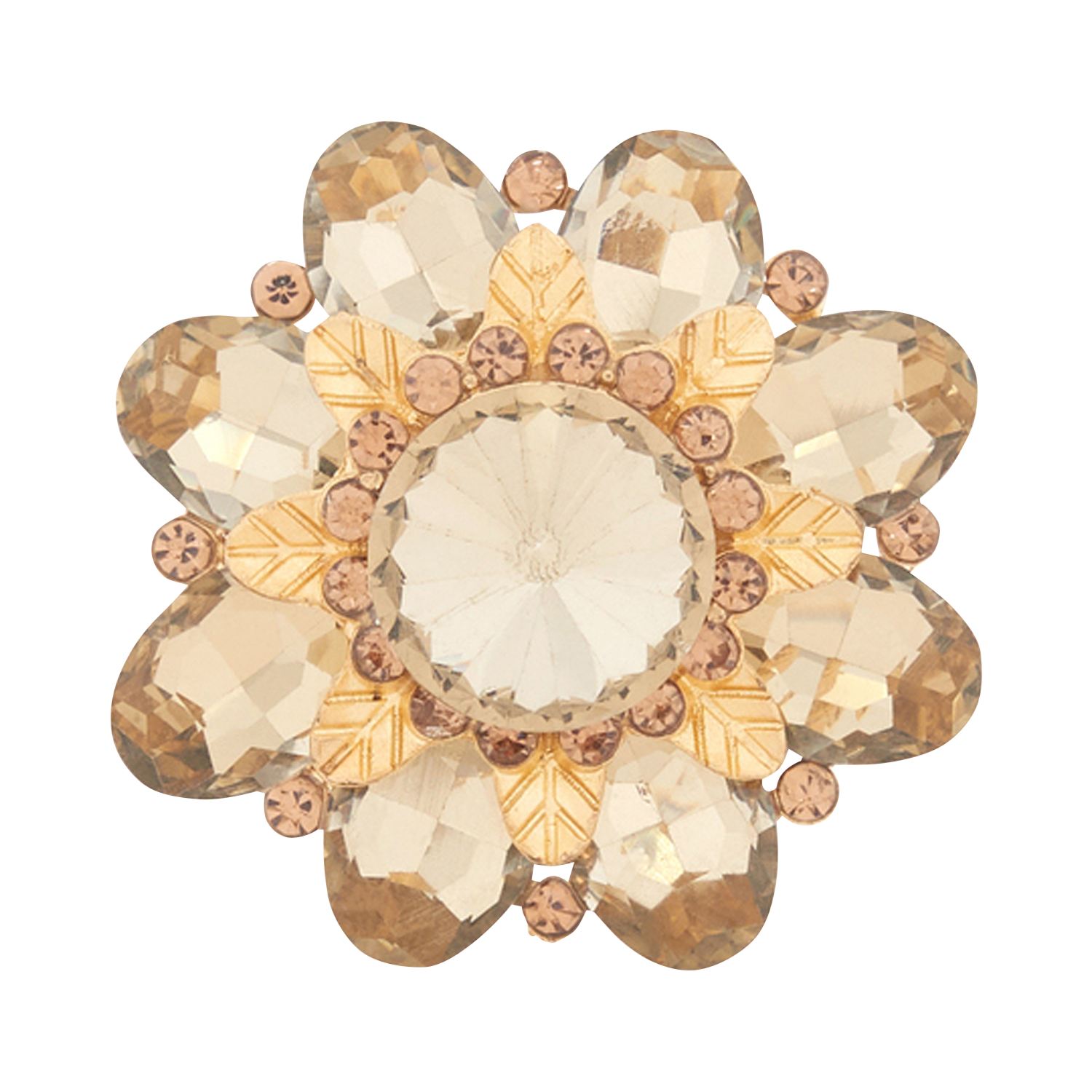 Brooch with stones and rhinestones GERARD DAREL