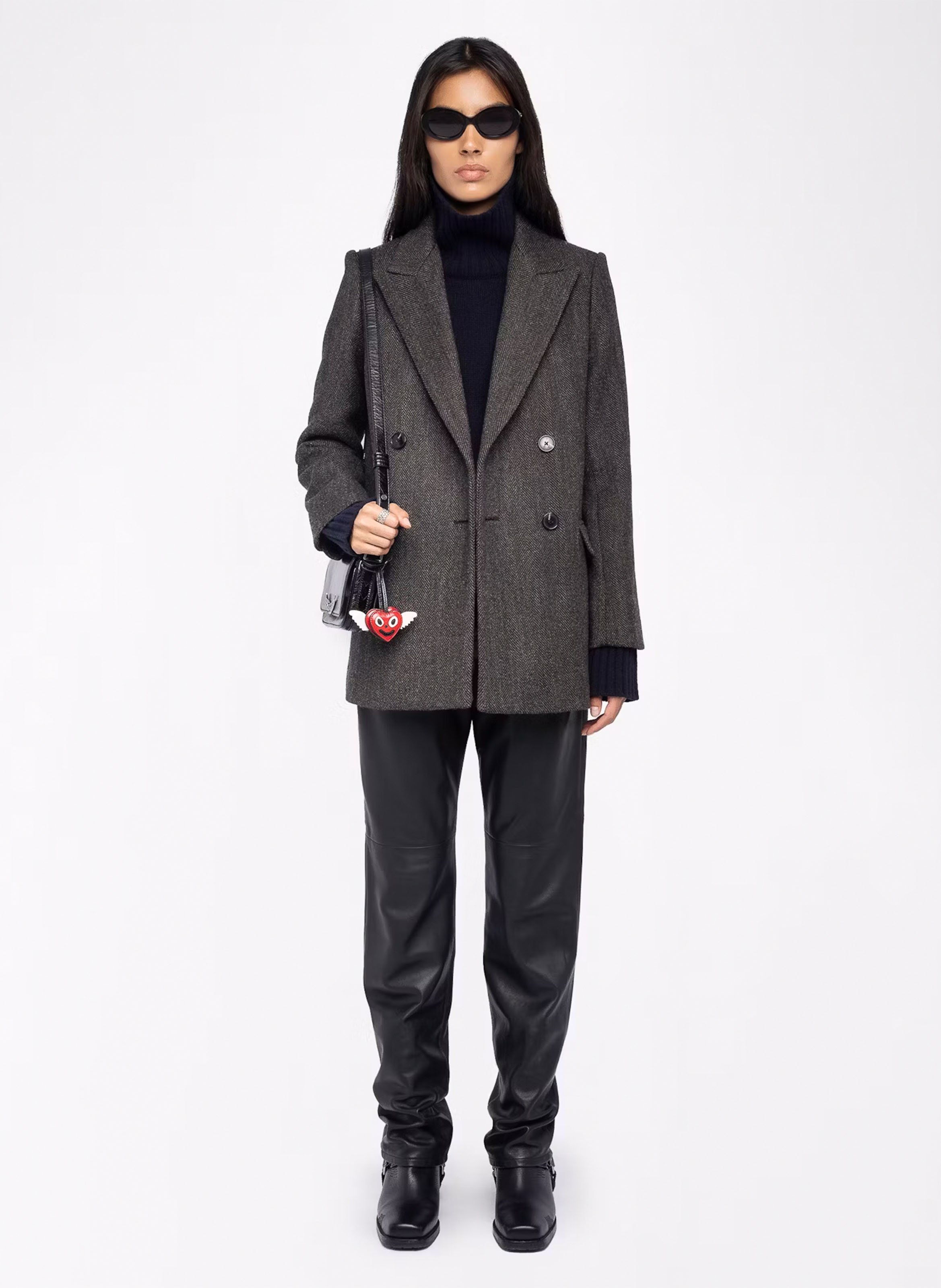 Cappotto con revers in misto lana ZADIG&VOLTAIRE Marrone