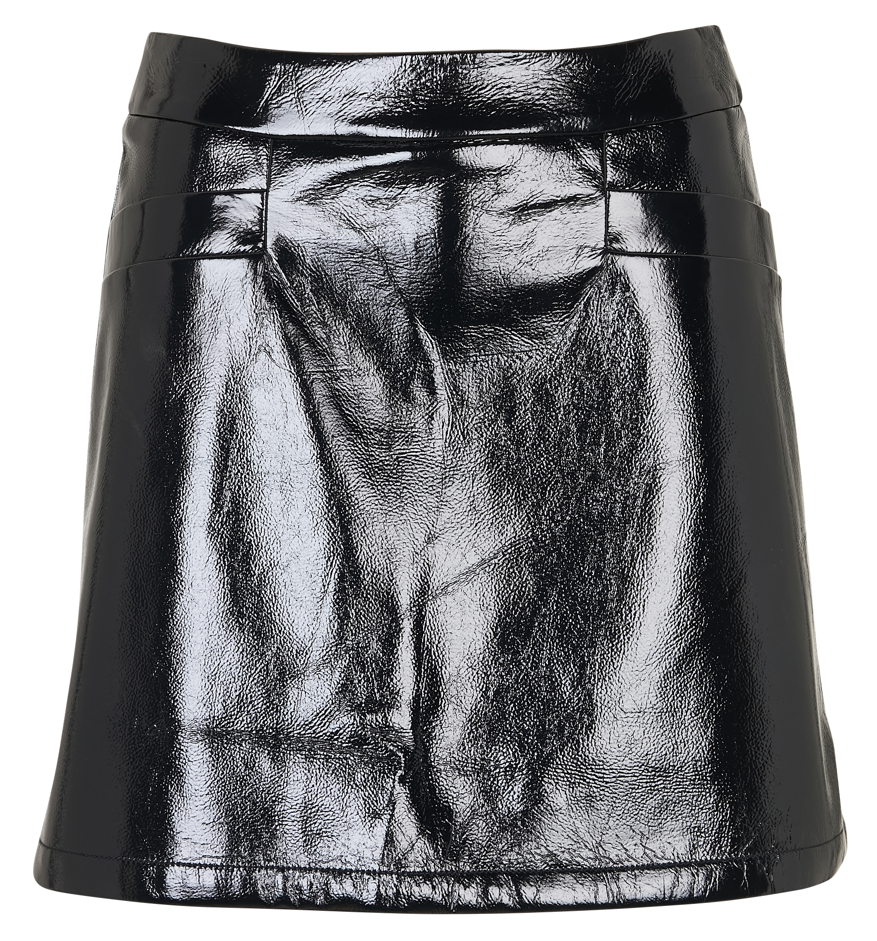 Flared vinyl mini skirt PETITE MENDIGOTE Blue