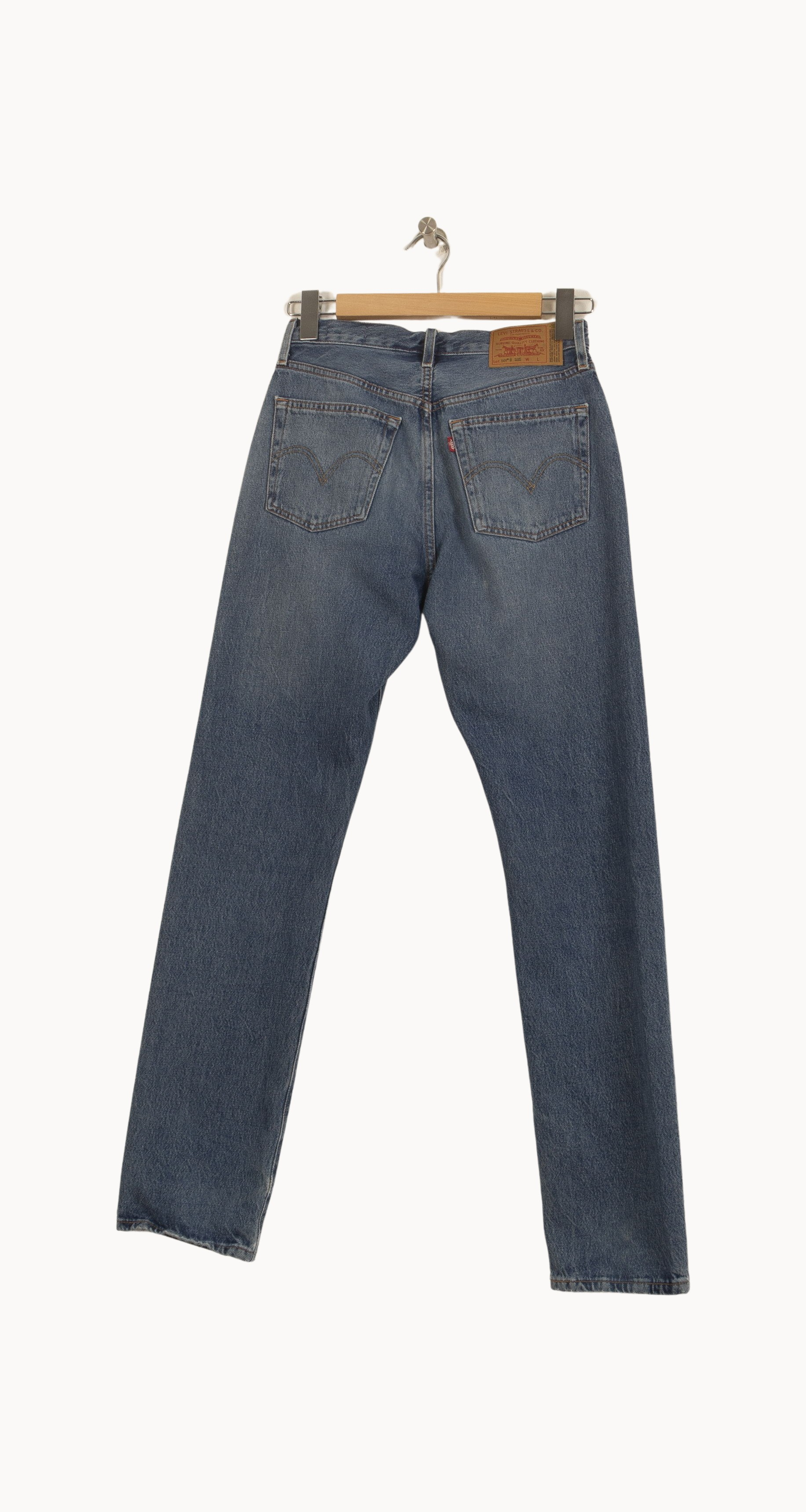 Cropped slim jeans with studs LEVI'S - Seconde main Blue