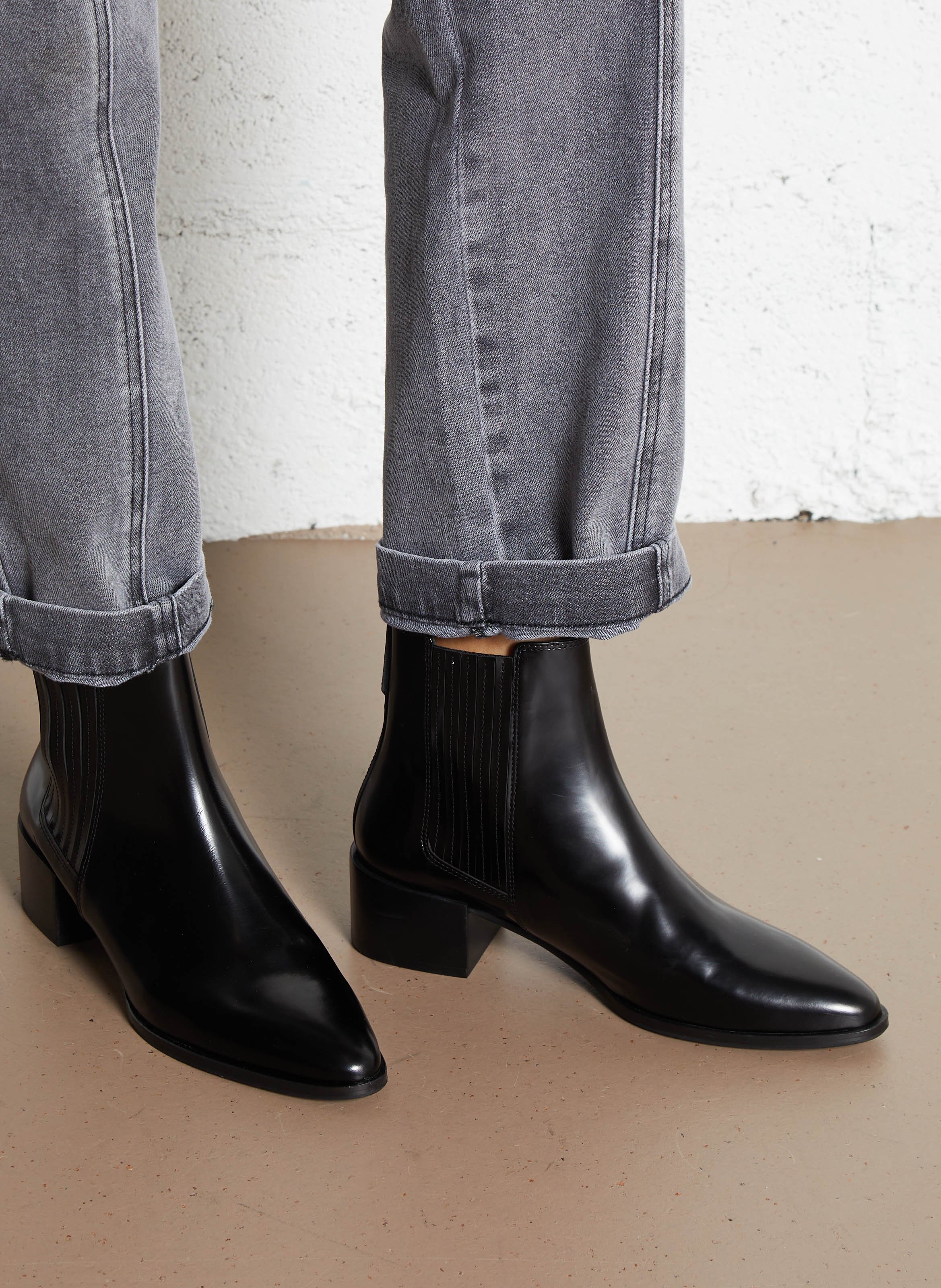 Bottines en cuir RIVECOUR Noir