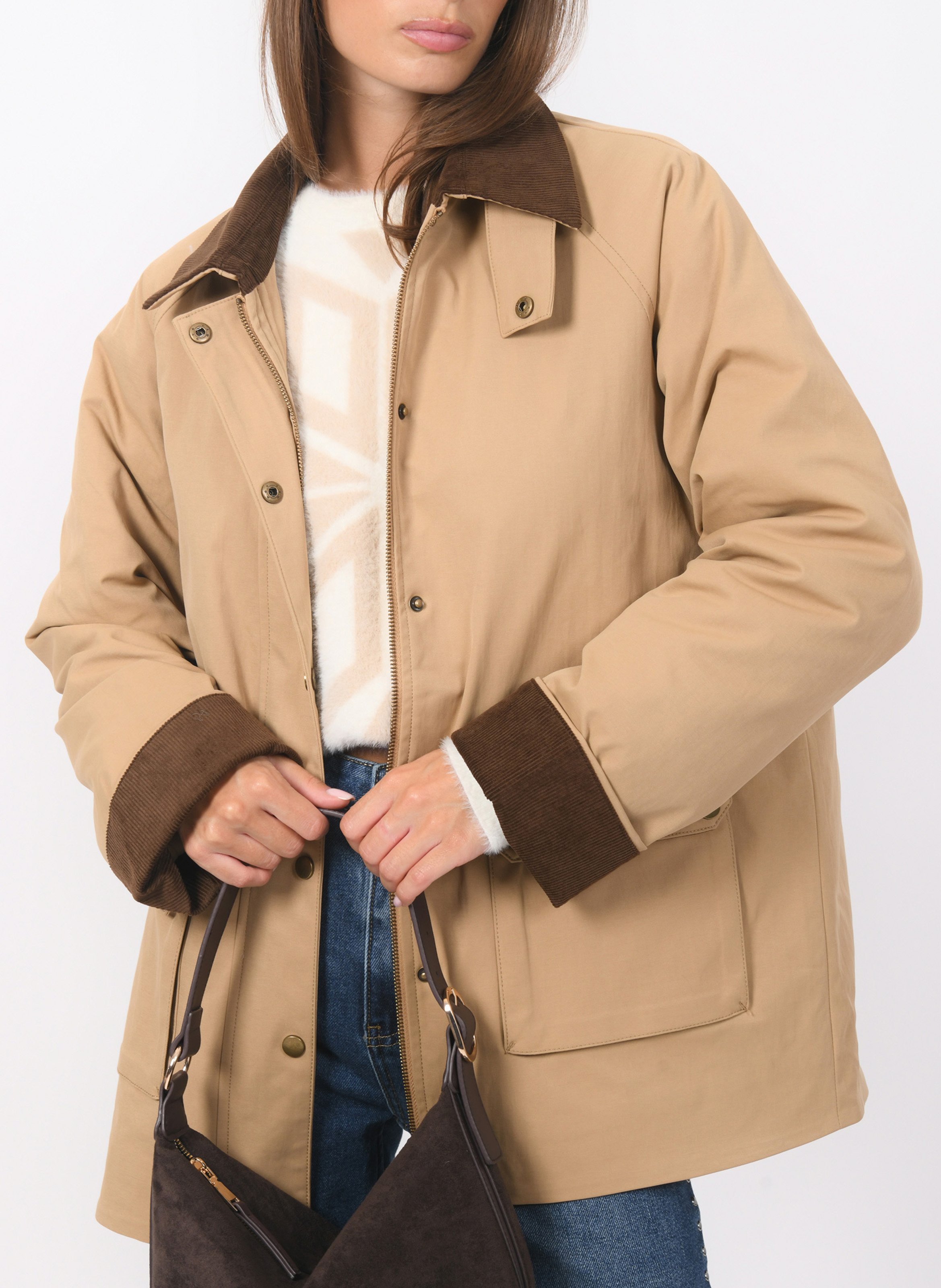 Blouson droit col classique KOOKAI Beige