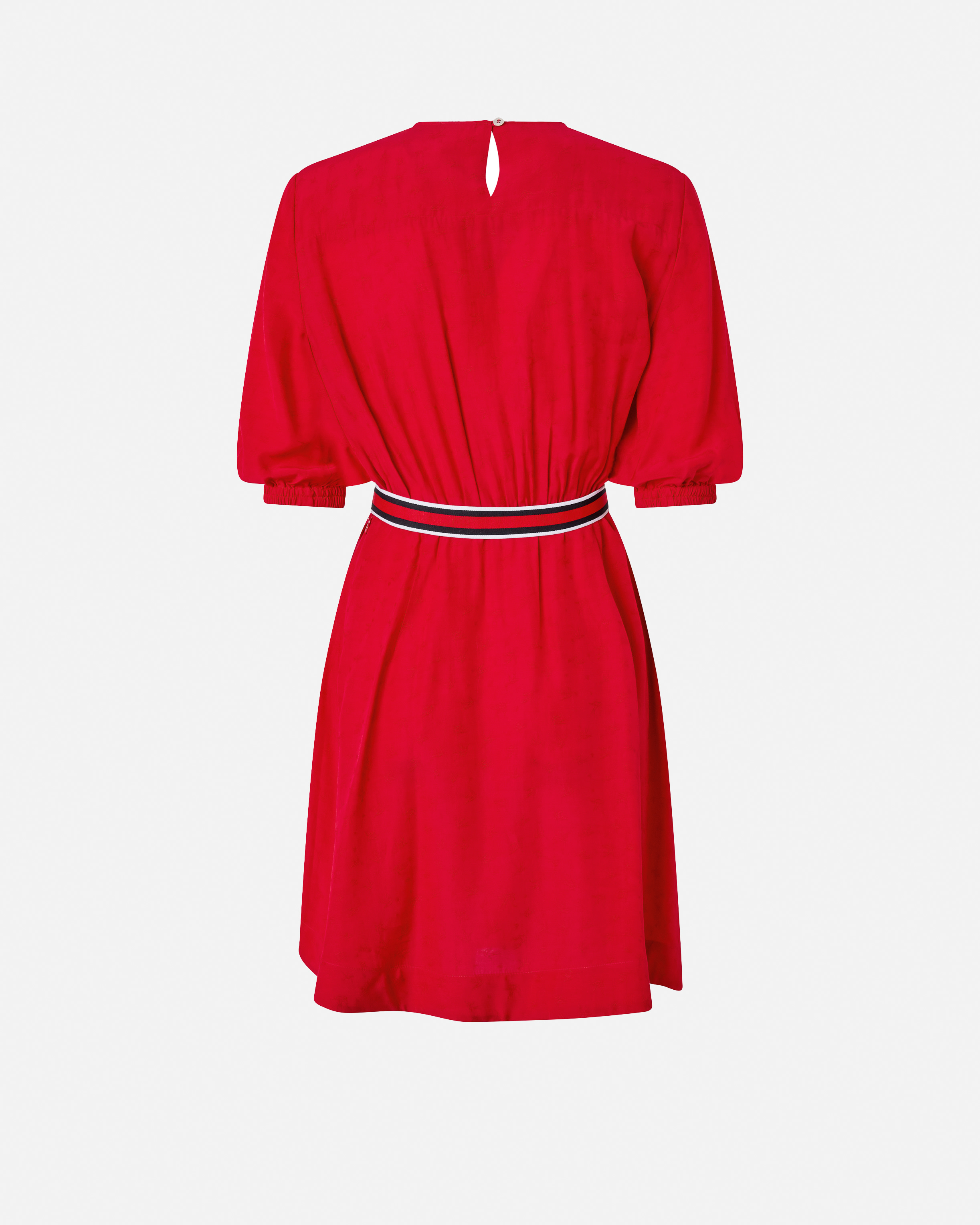 Jacquard viscose dress Red