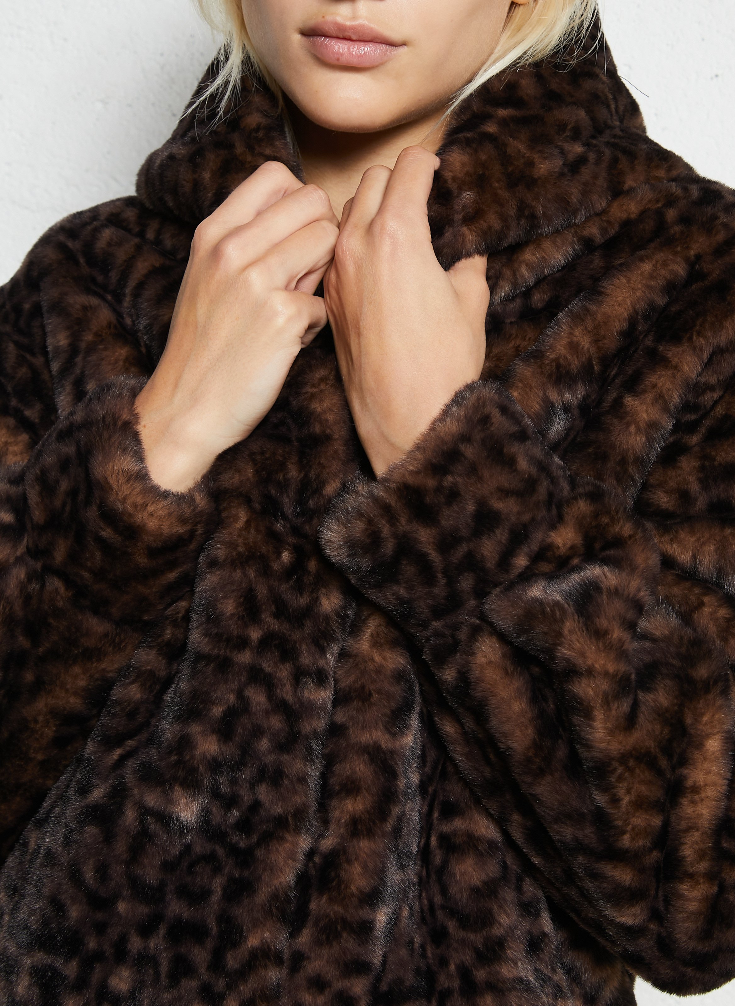 Bedruckte gerade Kapuzenjacke SUD EXPRESS Braun