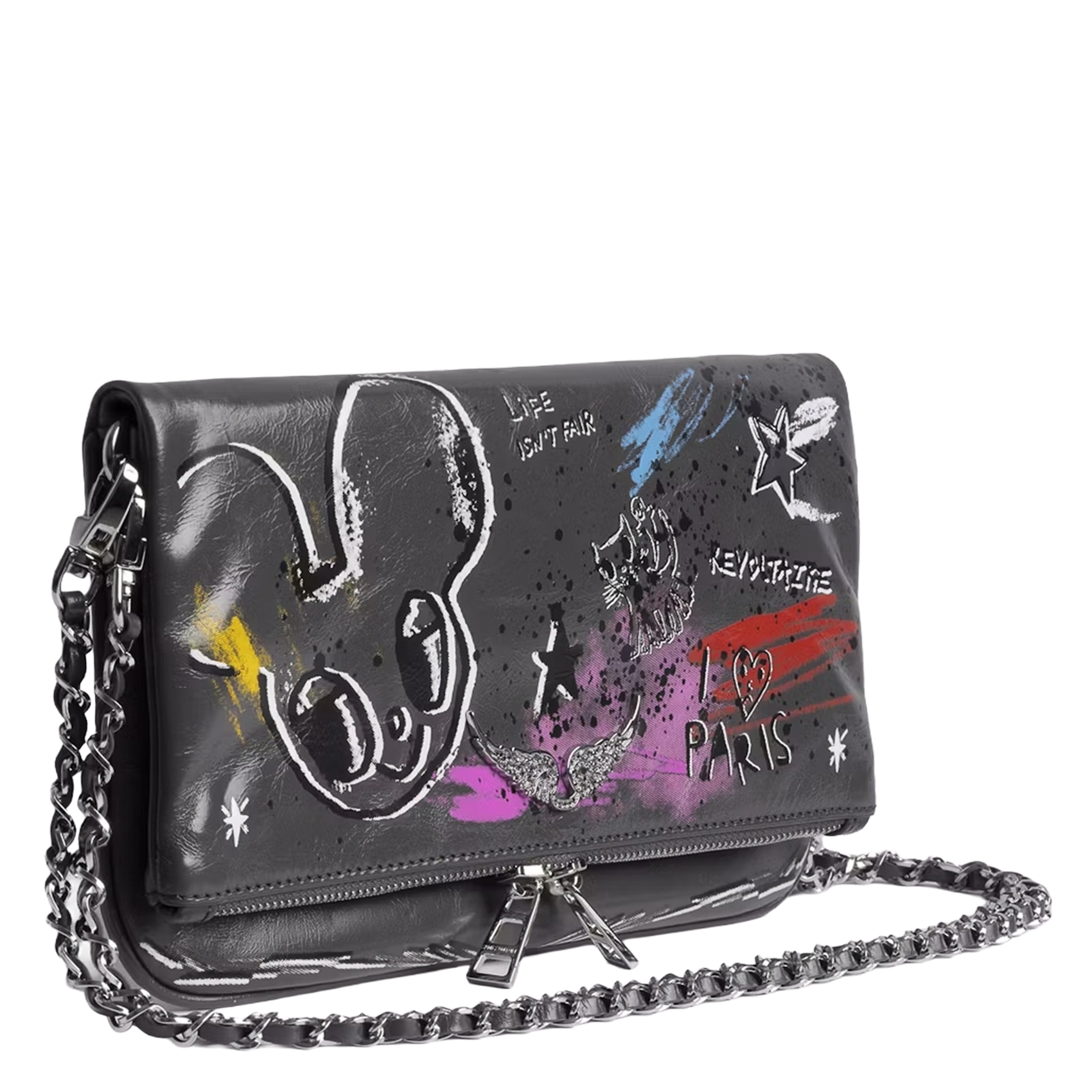 Dori leather shoulder bag ZADIG&VOLTAIRE Grey