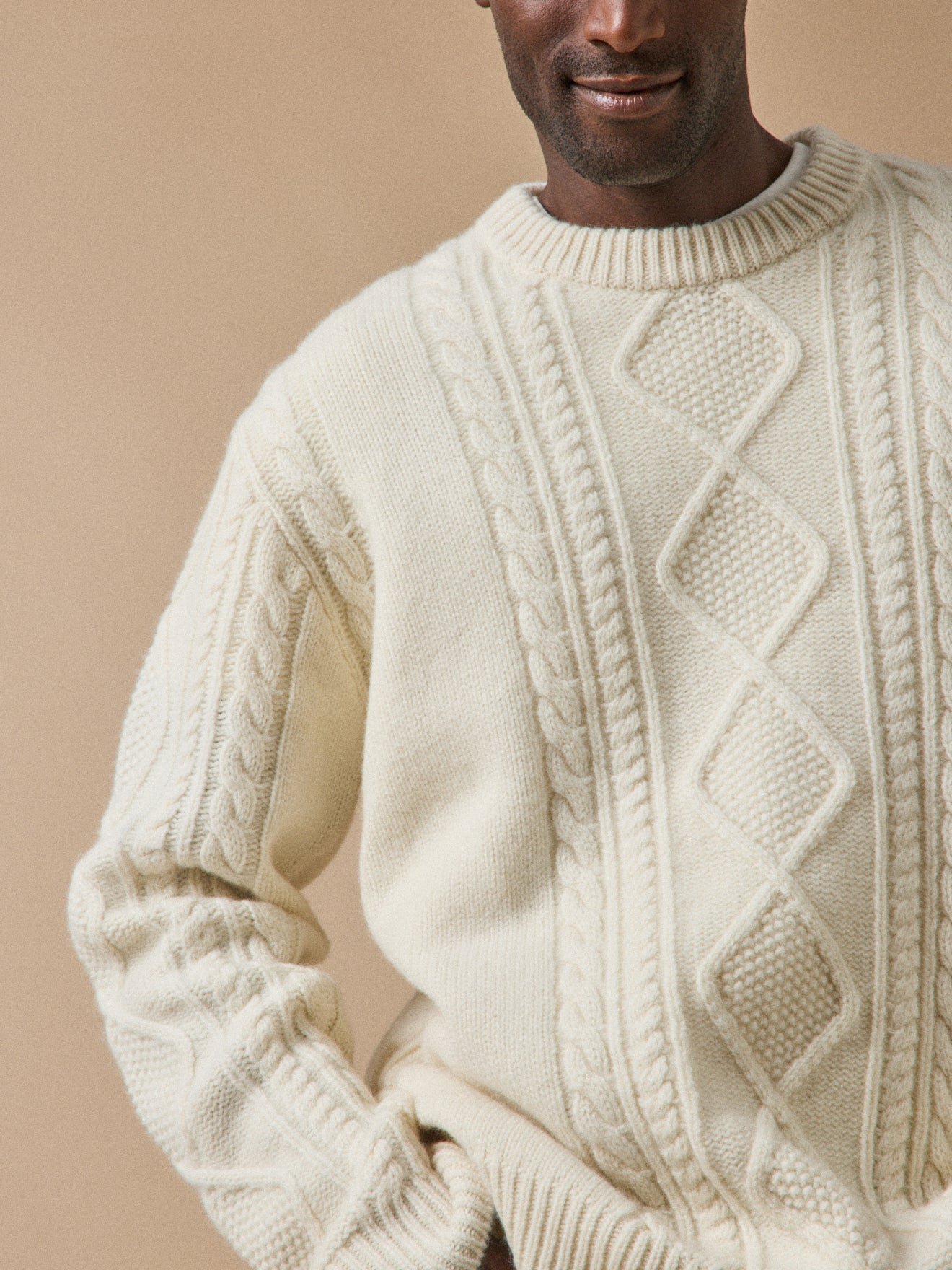 Woolen twisted sweater CYRILLUS White