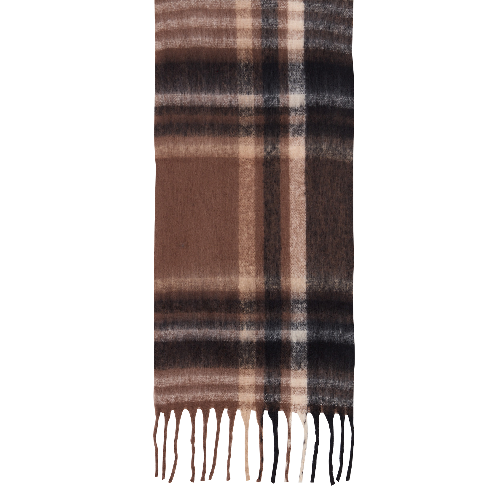 Sjaal met print en franjes BONITA Chocolat